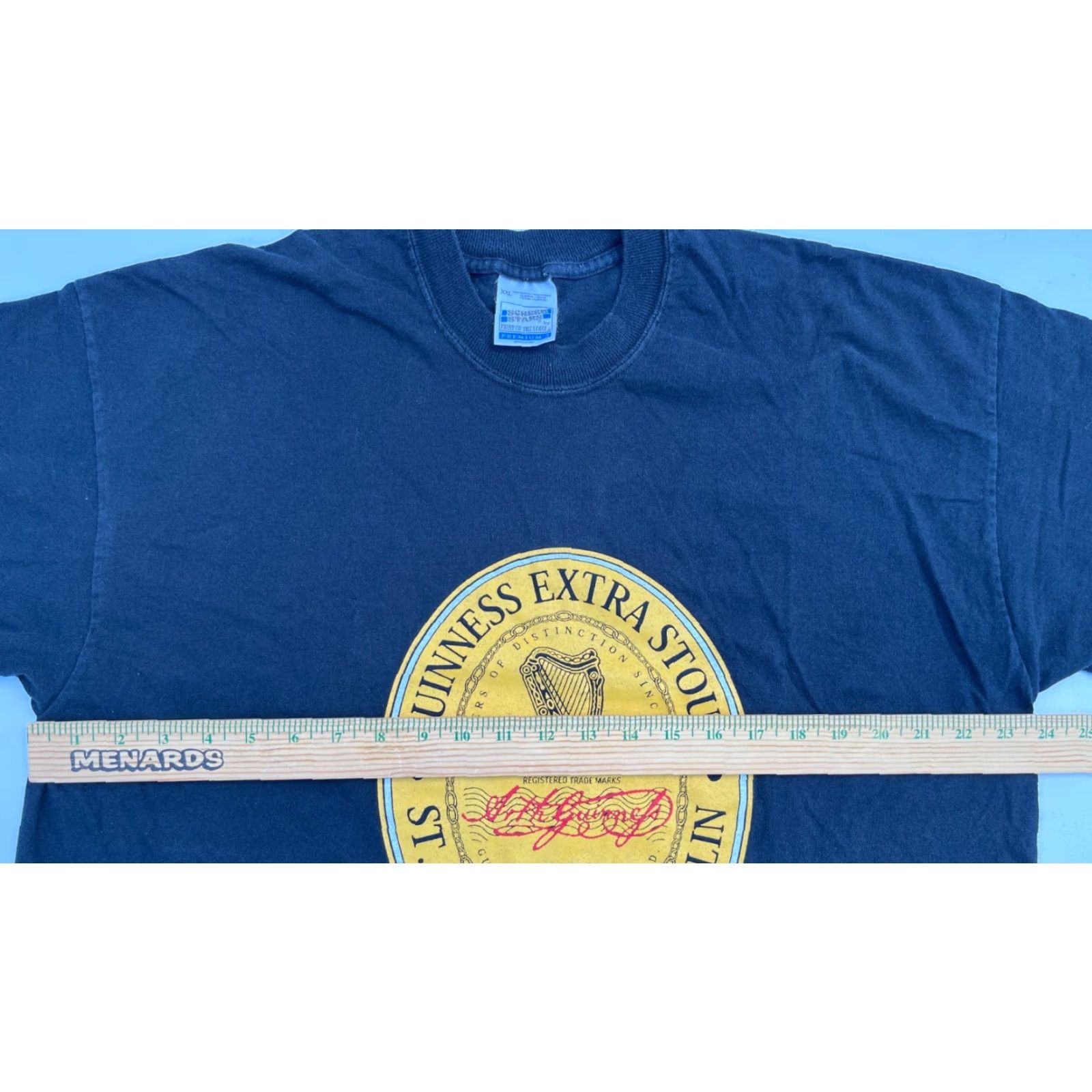 Fruit Of The Loom VINTAGE Men's Guinness Extra Stout T-Shirt - Screen Stars by Fruit of the Loom - 2XL - Black - 90s Beer Graphic Shirt Mens Size US XXL / EU 58 / 5 - 8 Thumbnail