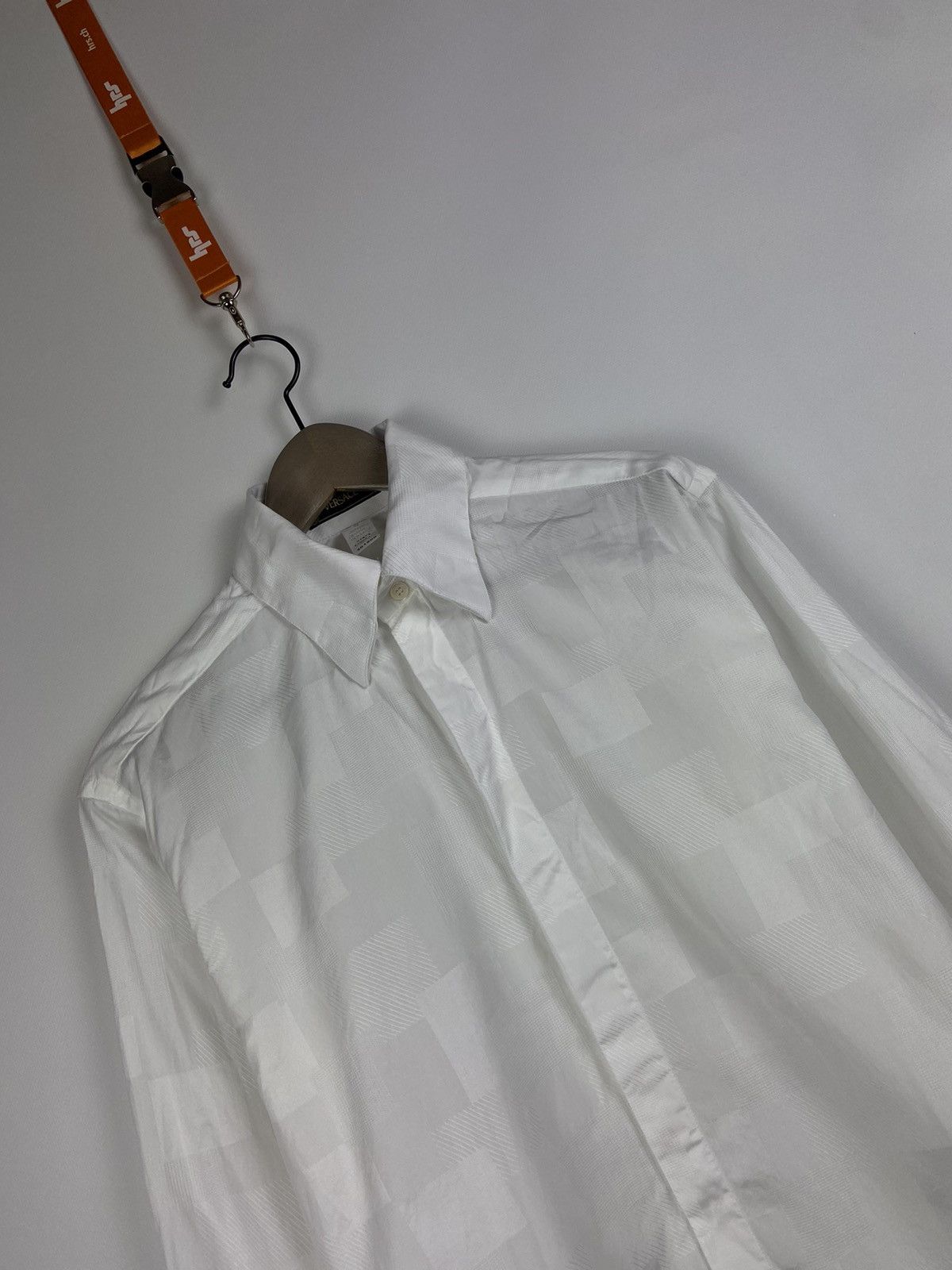 Versace Vintage Gianni Versace Luxury Geometric White Shirt Sz 48 Size US M / EU 48-50 / 2 - 8 Thumbnail