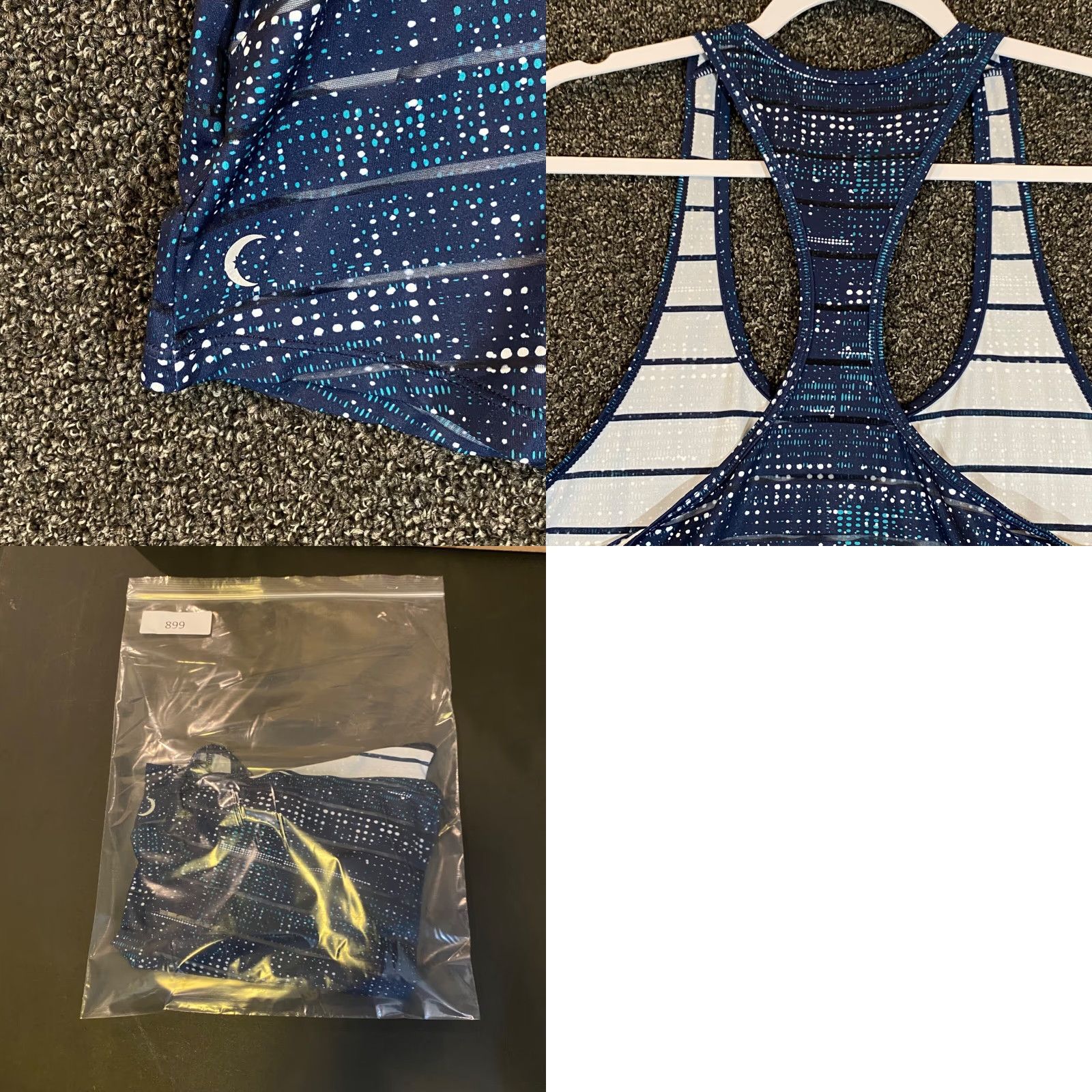 Vintage Zyia Active Womens XL Blue White Tank Top Sleeveless Lightweight Workout Size XL / US 12-14 / IT 48-50 - 8 Thumbnail