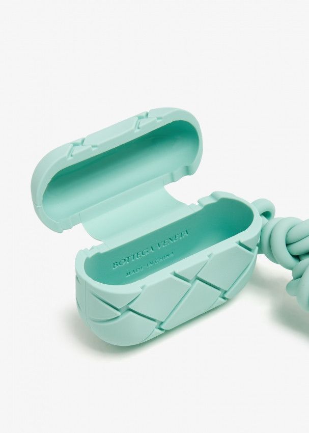 Bottega Veneta o1loc1c0325 Size: OS / 691715 Airpods Pro Case in Light Blue Size ONE SIZE - 4 Thumbnail