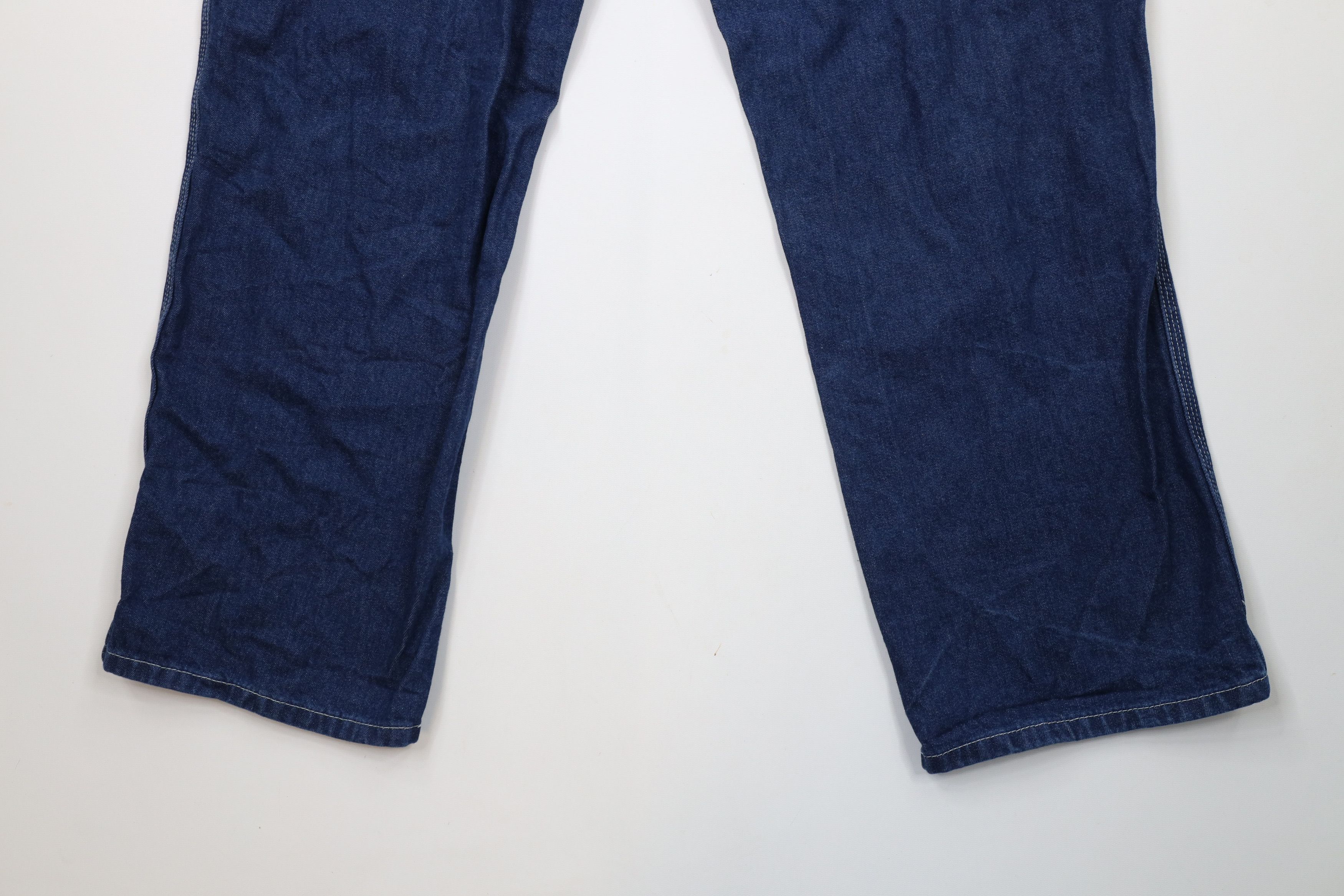 Carhartt × Vintage Vintage Y2K Carhartt Spell Out Wide Leg Dungaree Denim Jeans Size US 38 / EU 54 - 12 Thumbnail