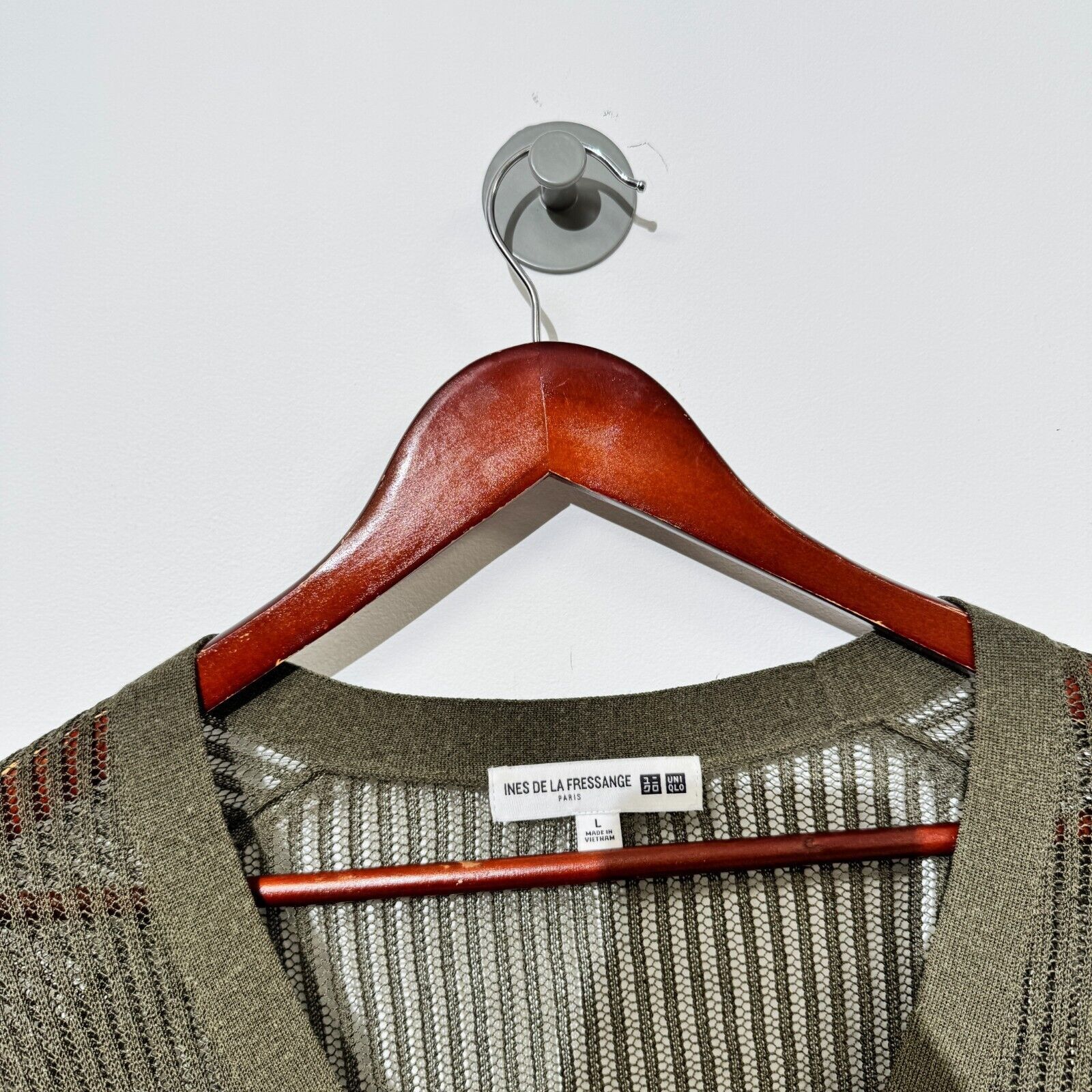 Vintage Vintage Ines De La Fressange Green Viscose Cardigan Size L Size US L / EU 52-54 / 3 - 5 Thumbnail