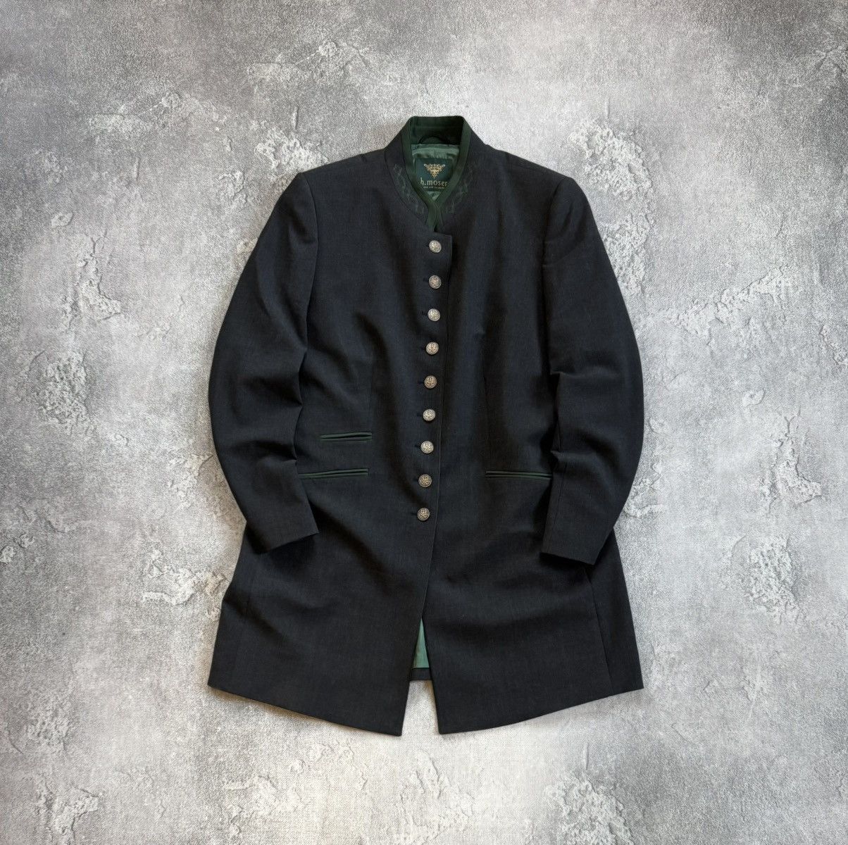 Other H.moser salzburg 46size button up long blazer light coat Size L / US 10 / IT 46 - 1 Thumbnail