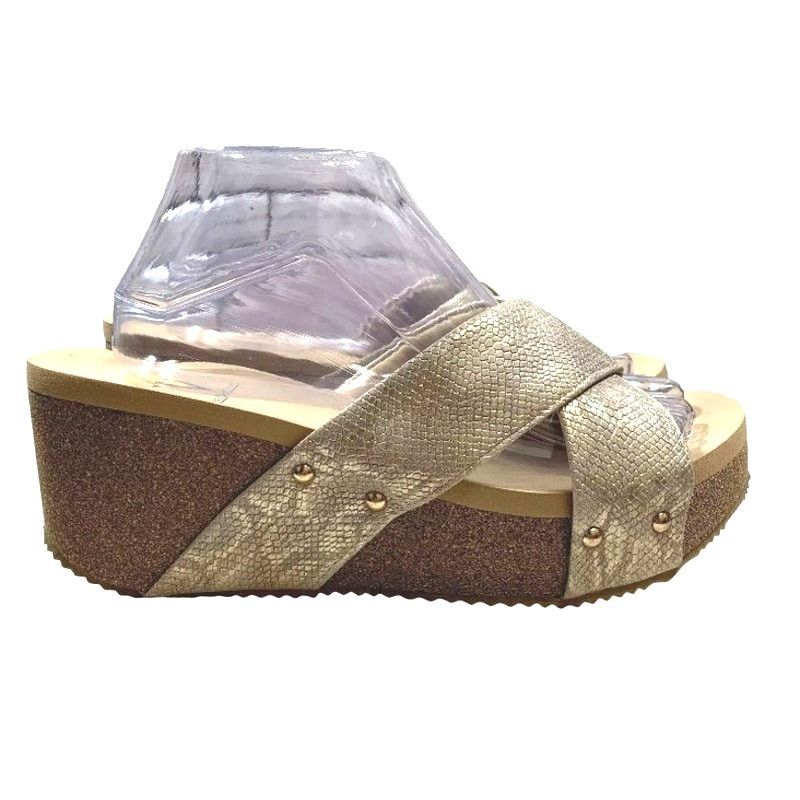 Other VERY VOLATILE Women's Size 6 NEW Gold Print Platform Sandals Size US 6 / IT 36 - 3 Thumbnail