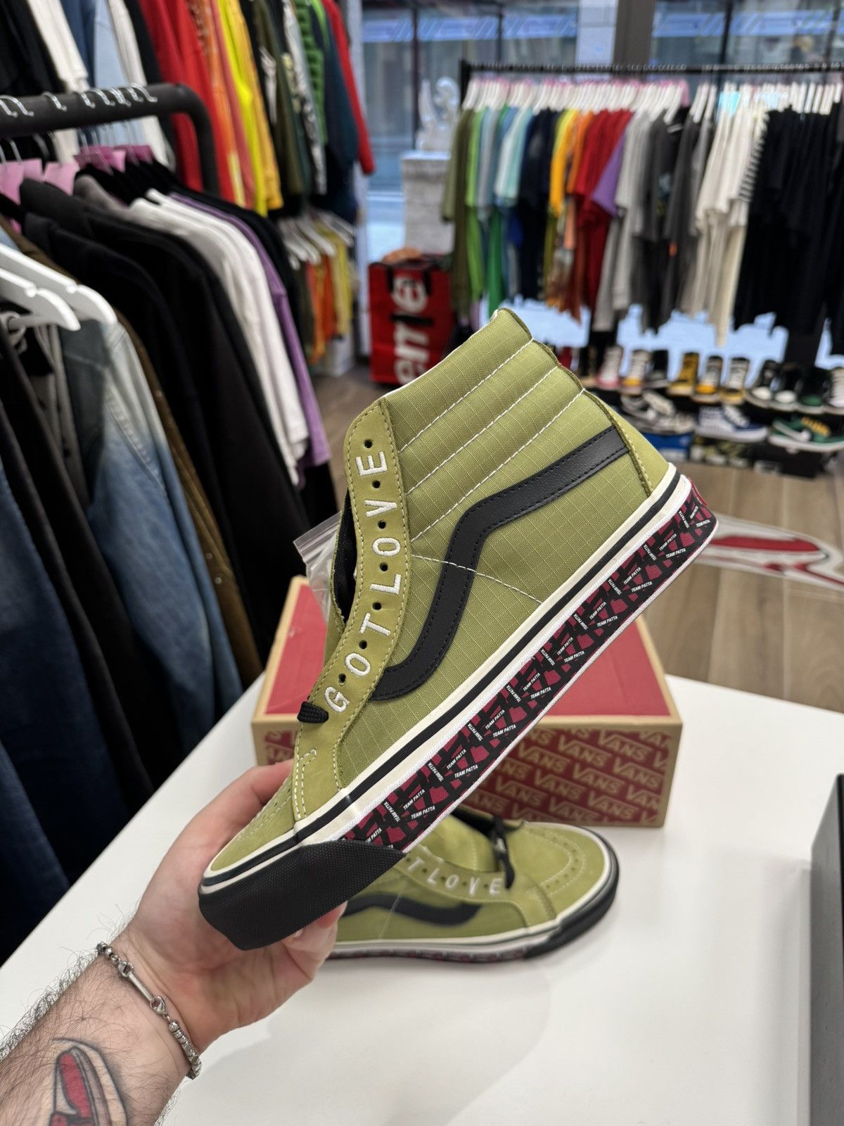 Patta × Vans Vans x patta hi olive 42,5 Size US 9.5 / EU 42-43 - 11 Thumbnail