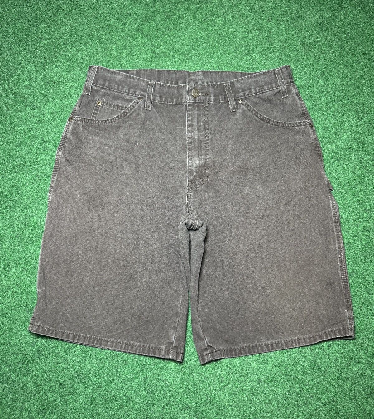Dickies × Vintage Y2K Dickies Brown Carpenter Jorts Mens 36 Waist 12” Shorts Size US 36 / EU 52 - 2 Thumbnail