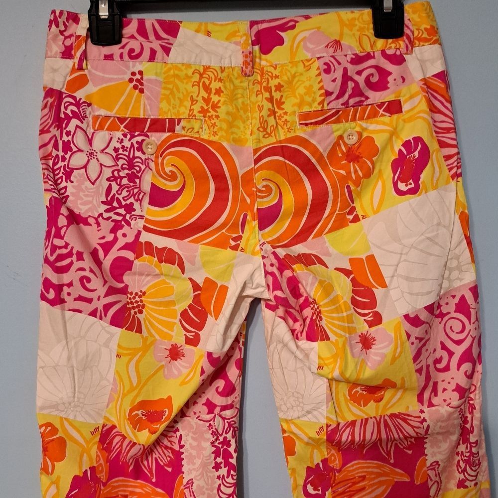 Lilly Pulitzer Lilly Pulitzer Colorful Floral Trouser Capri Pants 90's Siz Size 25" / US 0 / IT 36 - 12 Thumbnail