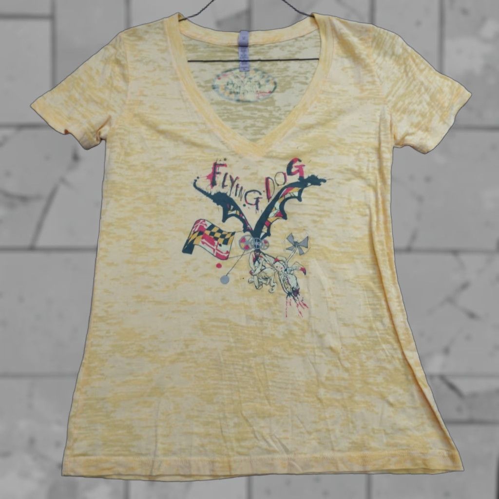 Doublet Flying Dog Womens Shirt XL Yellow Burnout Raging Bitch Double-Sided Steadman Shirt Women XL Yellow Burnout Raging Bitch Double-Sided Steadman Size XL / US 12-14 / IT 48-50 - 1 Thumbnail