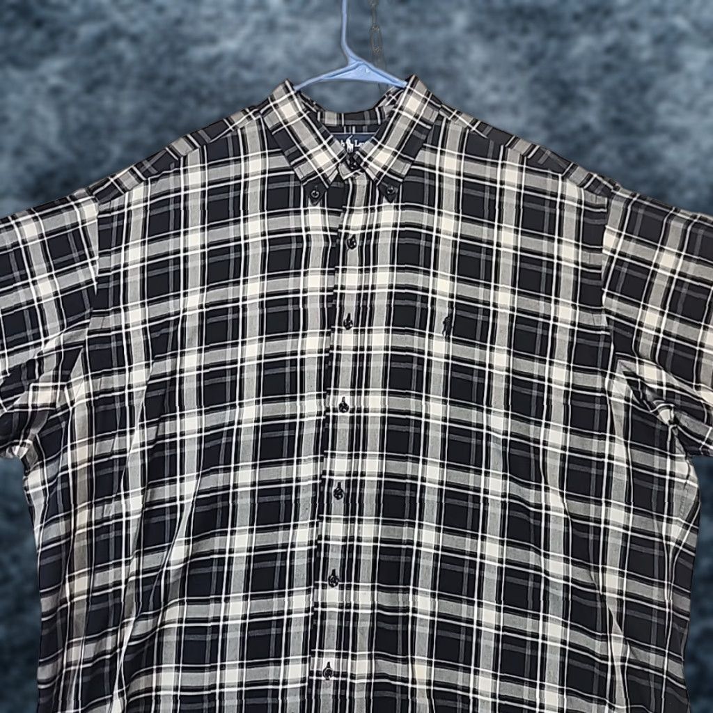 Ralph Lauren Ralph Lauren Light Weight Flannel Black Plaid BLAKE Men's XL Shirt Regular Button-Up Collared Long Sleeve Preppy Vintage: No, N/A Size US XL / EU 56 / 4 - 1 Thumbnail