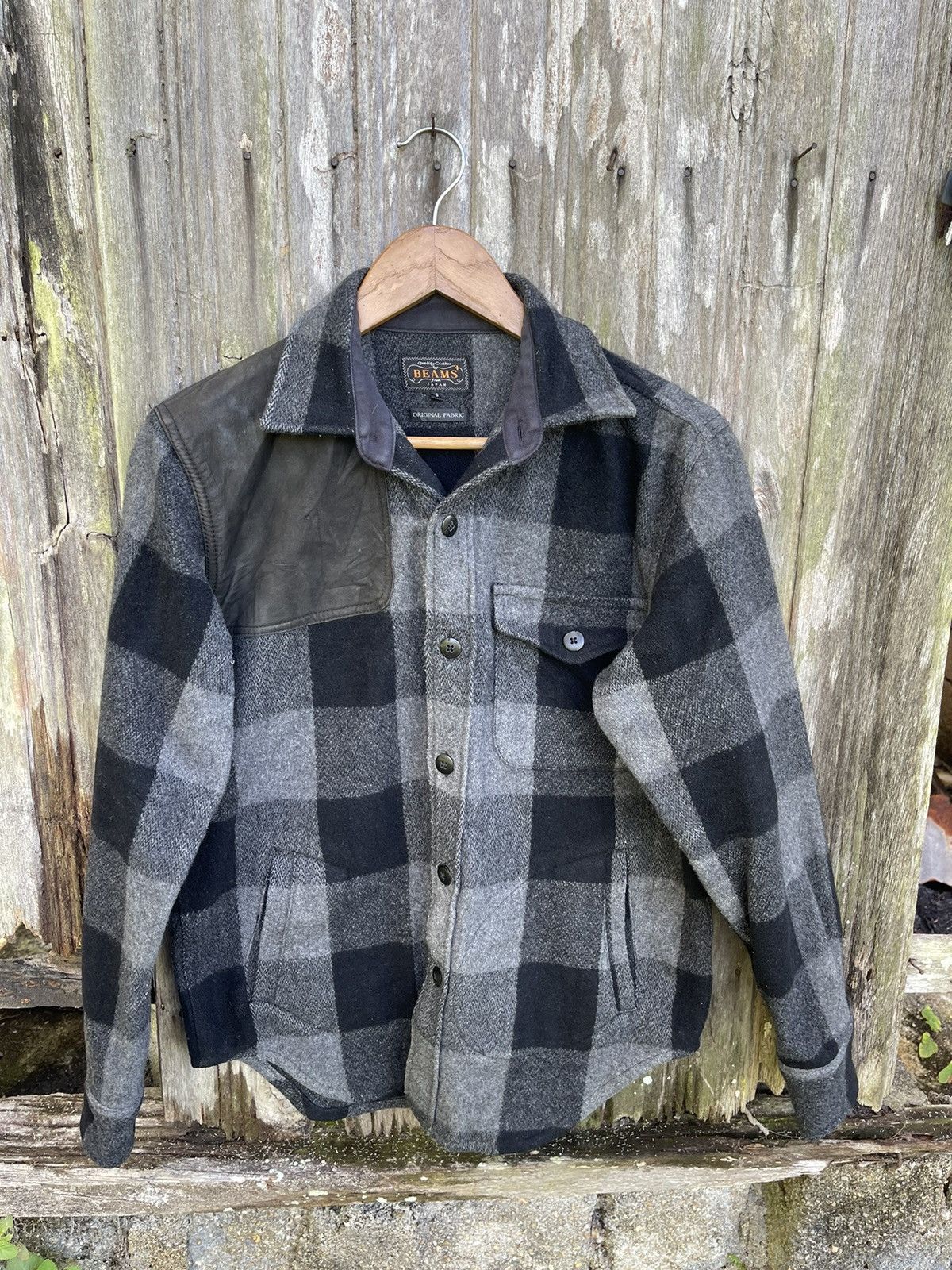 Beams Plus BEAMS Japan Wool Blend Check Shirt Jacket (S) Size US S / EU 44-46 / 1 - 1 Thumbnail