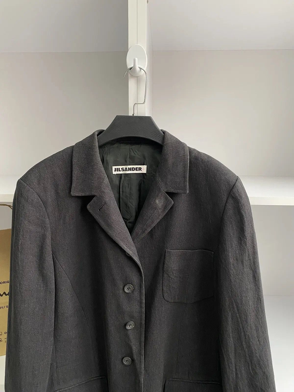Designer × Jil Sander × Vintage Vintage Jil Sander Women’s Luxury Designer Grey Blazer Size L / US 10 / IT 46 - 5 Thumbnail