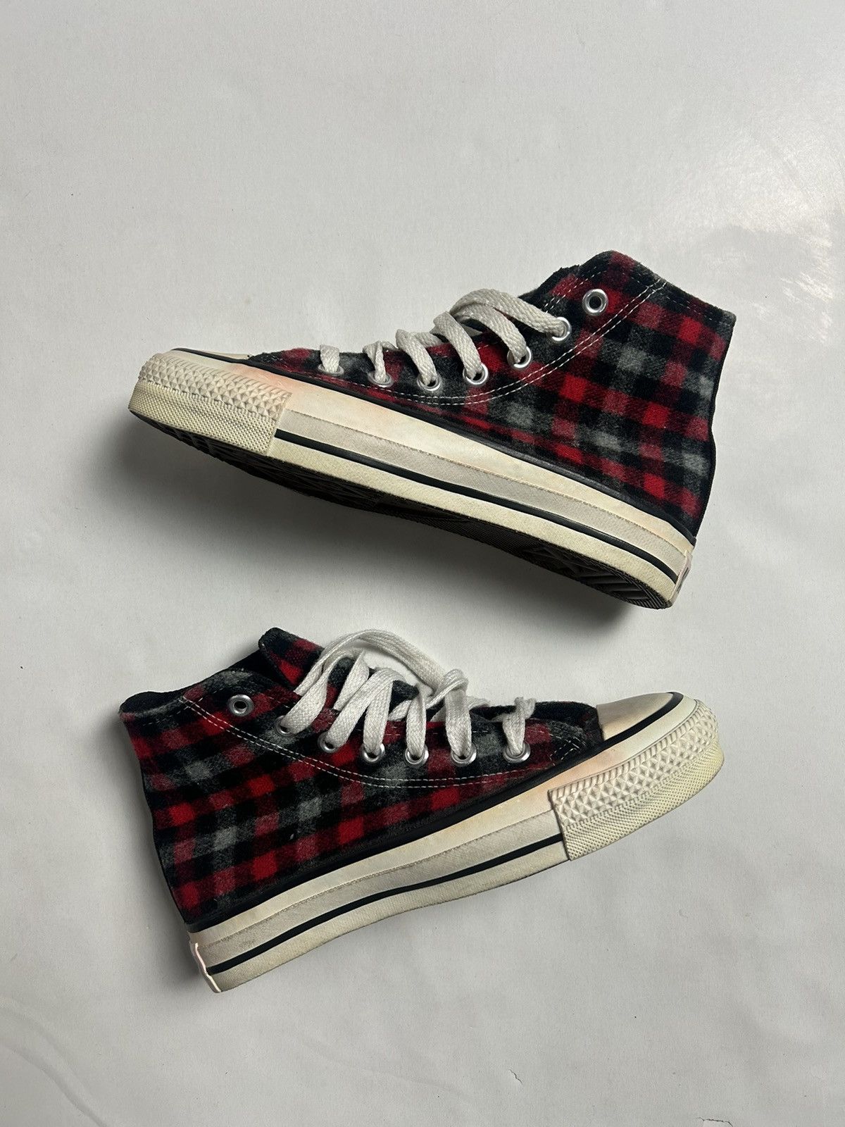 Converse × Vintage Vintage 80/90’s Converse Wool Plaid Chuck Taylor Size US 5 / IT 35 - 1 Thumbnail