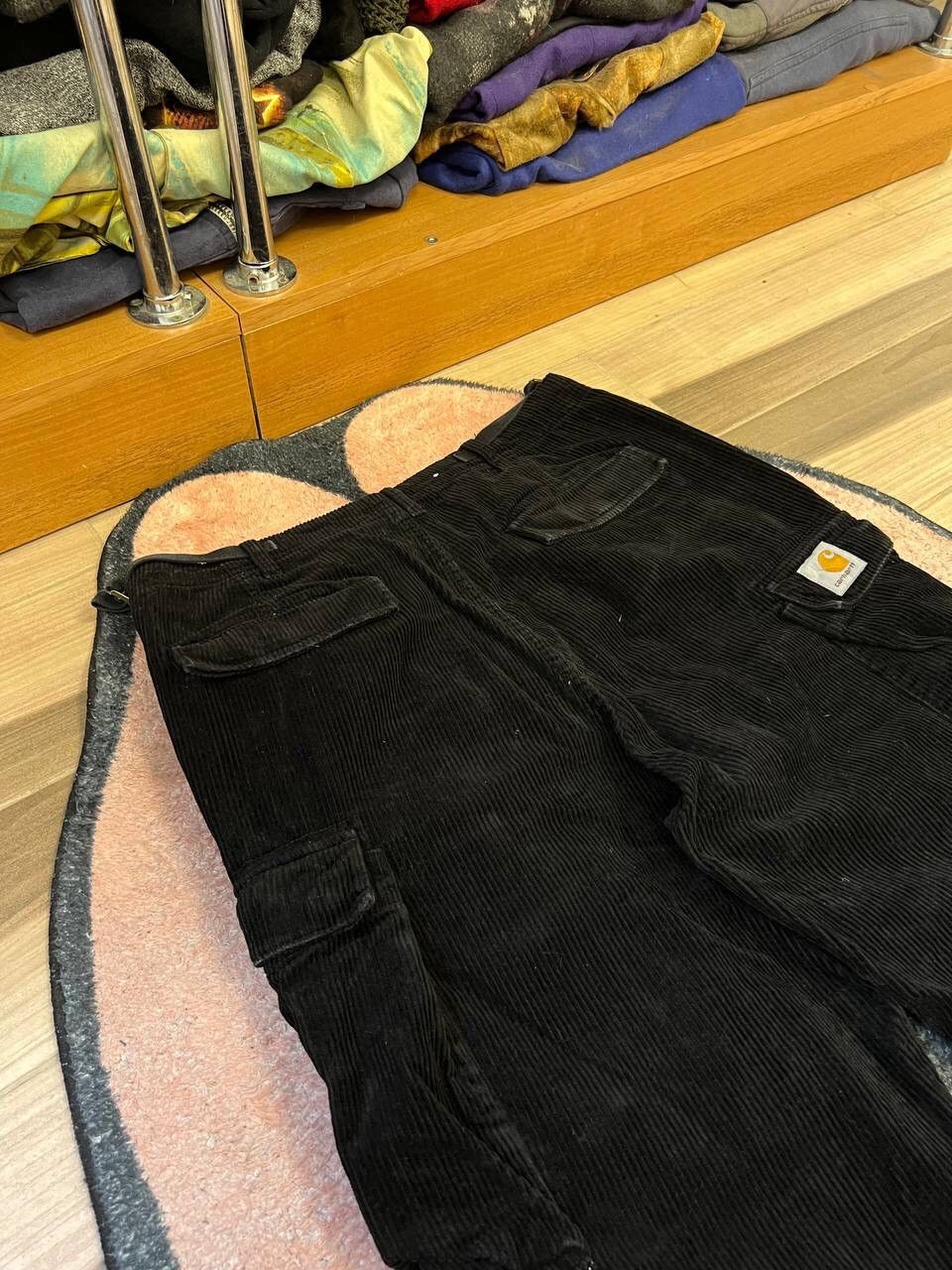 Carhartt Vintage Rare Carhartt Cargo Corduroy Y2K Black Pants Size US 28 / EU 44 - 2 Thumbnail