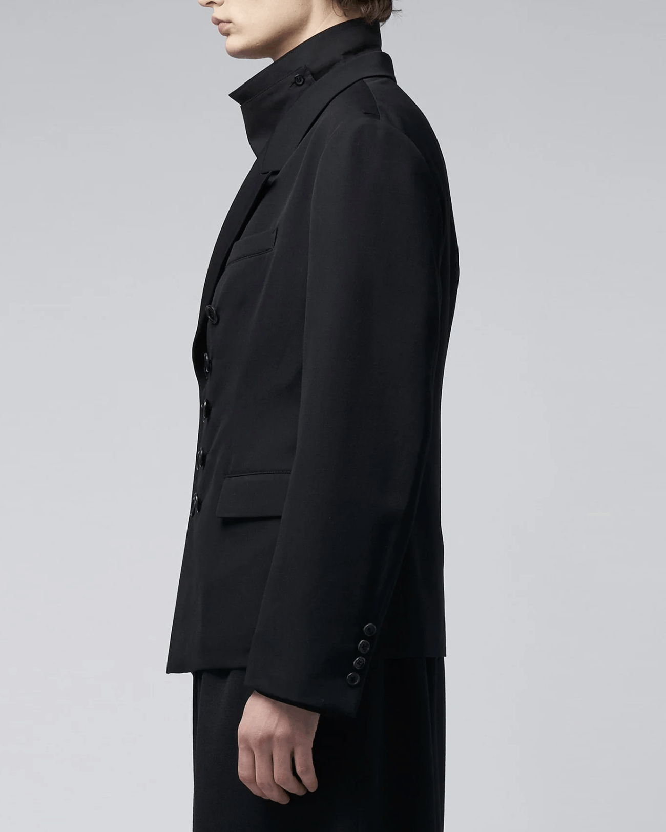 Yohji Yamamoto Yohji Yamamoto Pour Homme 10BUTTON DOUBLE BREASTED JACKET Size US M / EU 48-50 / 2 - 6 Thumbnail