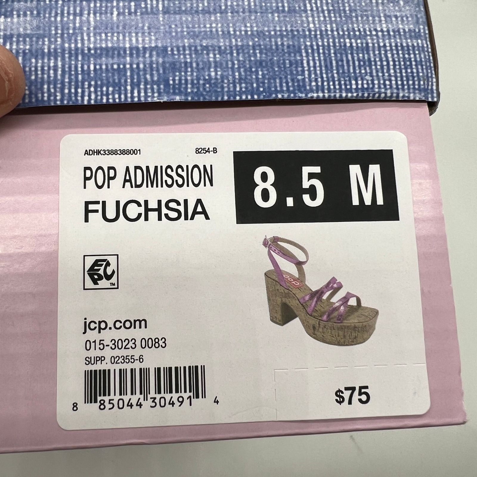 Other Pop Womens Kallie Heeled Sandals Pink Fuschia Multicolor Size US 8.5 / IT 38.5 - 13 Thumbnail