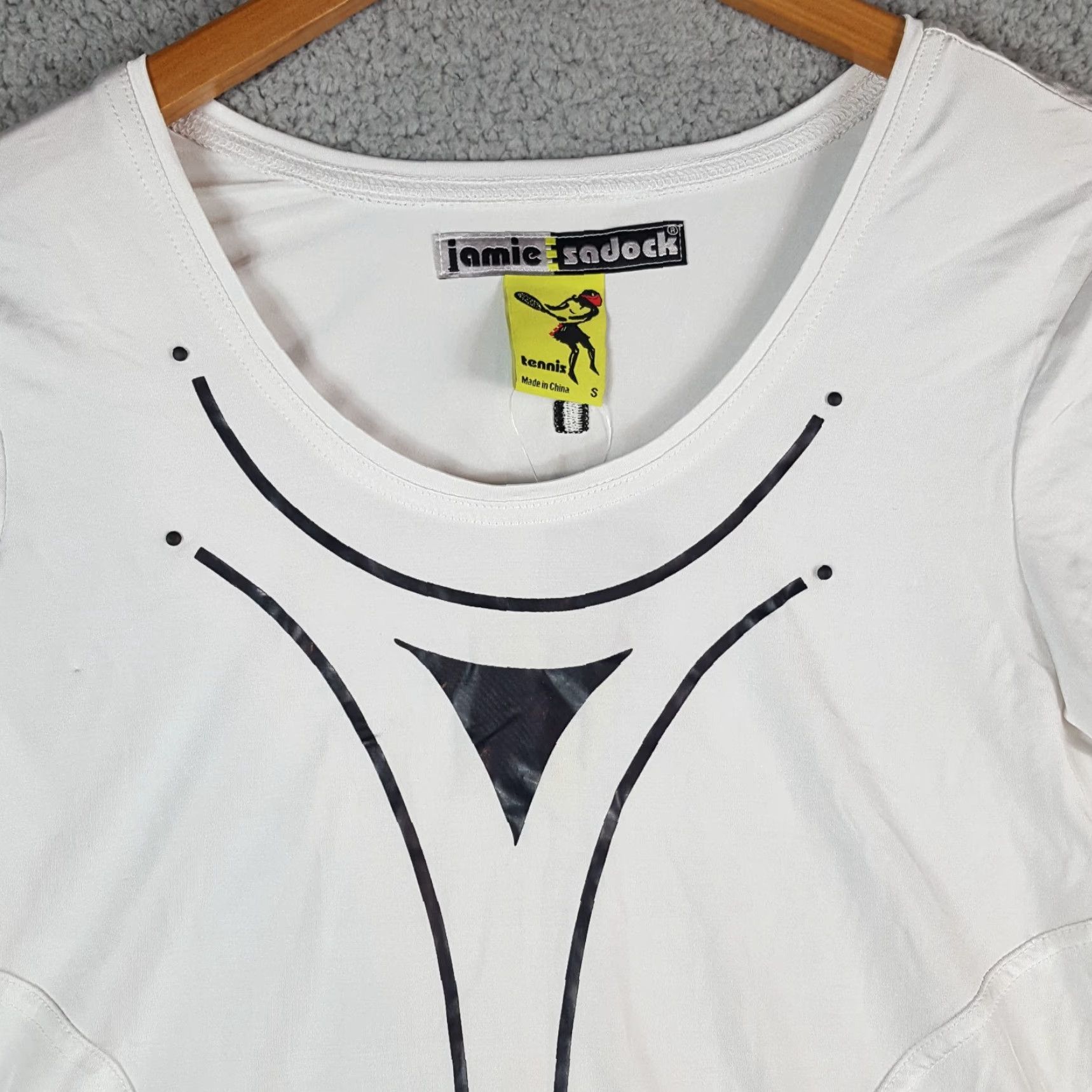 Vintage VINTAGE Y2K Preppy Stretch Tennis Top XS Breathable Short Sleeve T Shirt Jamie Sadock White Women’s Tee Size XS / US 0-2 / IT 36-38 - 2 Thumbnail