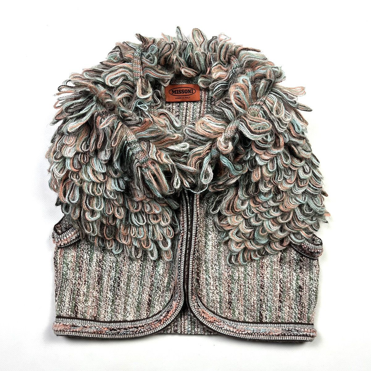 Missoni × Vintage Missoni Bohemian Open Knit Vest Luxury Vintage Multicolour Size S / US 4 / IT 40 - 1 Thumbnail