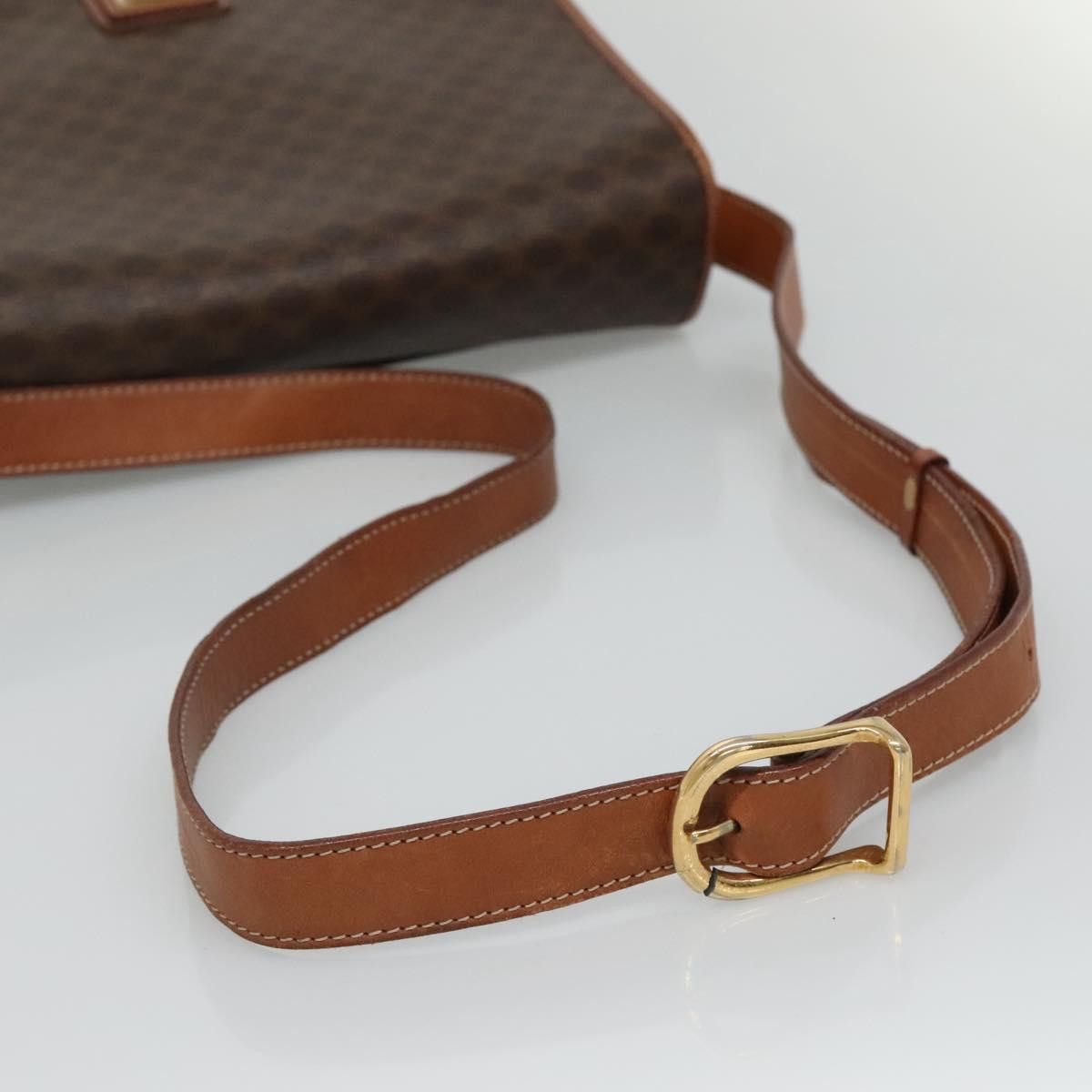 Celine CELINE Macadam Canvas Shoulder Bag Pvc Leather Brown Size ONE SIZE - 7 Thumbnail