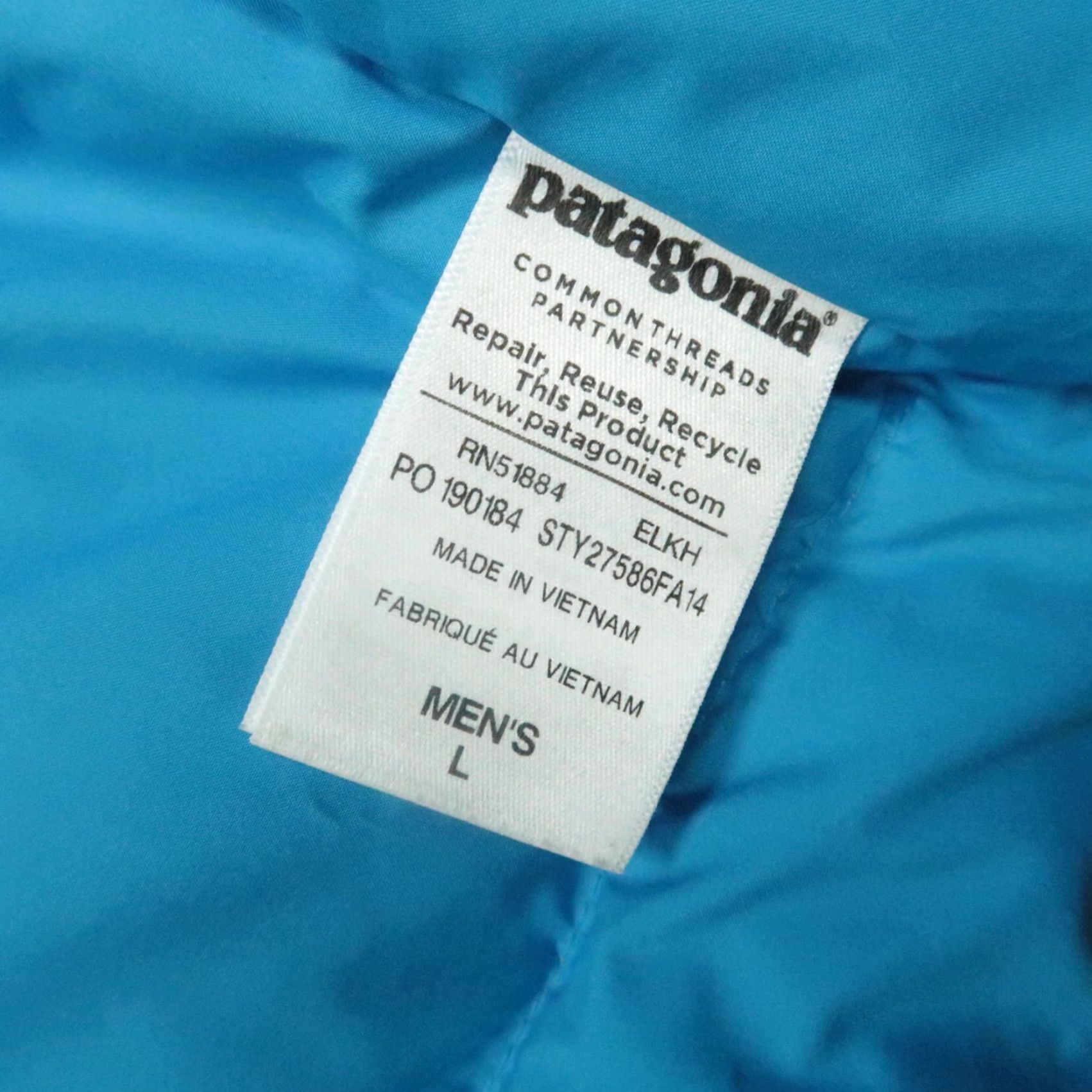 Patagonia Patagonia Vest Men Large Tan Blue Bivy Down Puffer Full Zip Snap Pockets Quilted Shirt/Coat? Size US L / EU 52-54 / 3 - 5 Thumbnail