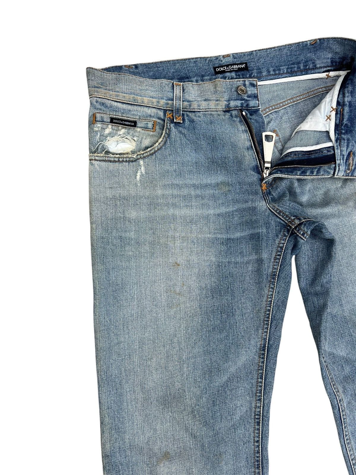 Dolce & Gabbana Vintage Dolce & Gabbana Distress Dirty Mud Denim Loose Jeans Size US 32 / EU 48 - 8 Thumbnail