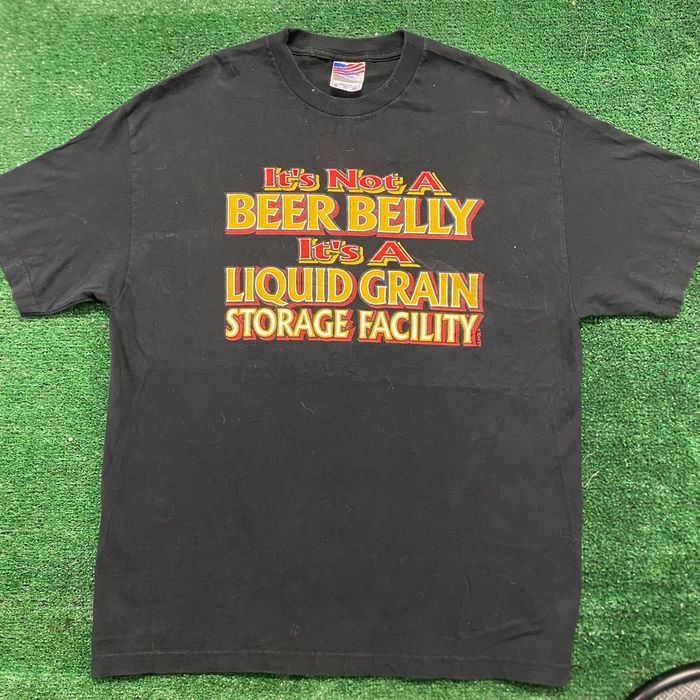 Vintage Vintage 90s Beer Belly Funny Quote Baggy Drunk Humor Tee Grailed