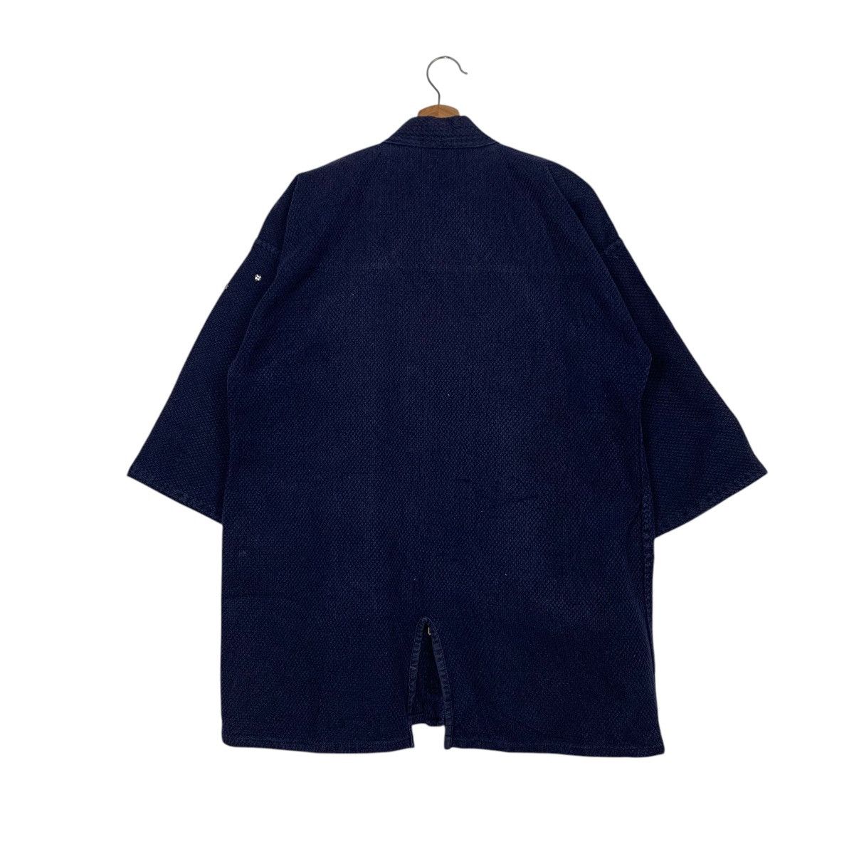 Vintage Indigo Sashiko Thick Weave Kimono Hanten Jacket #2790-C126 Size US L / EU 52-54 / 3 - 14 Thumbnail
