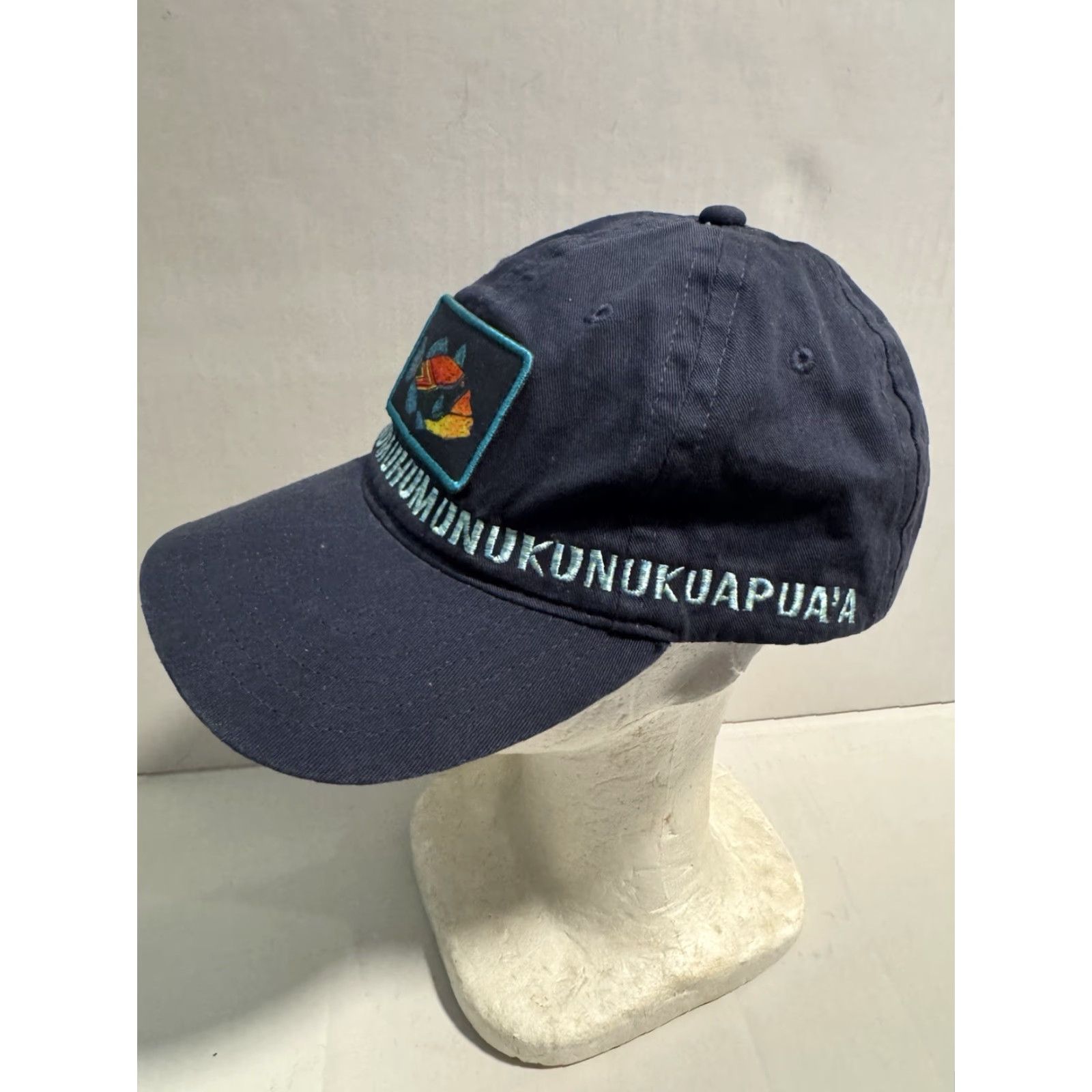 Vintage VINTAGE Crazy Shirts Hawaii Embroidered Rainbow Fish Patch Strapback Hat Cap Baseball Cap Adults Men One Size Blue Size US M / EU 48-50 / 2 - 2 Thumbnail