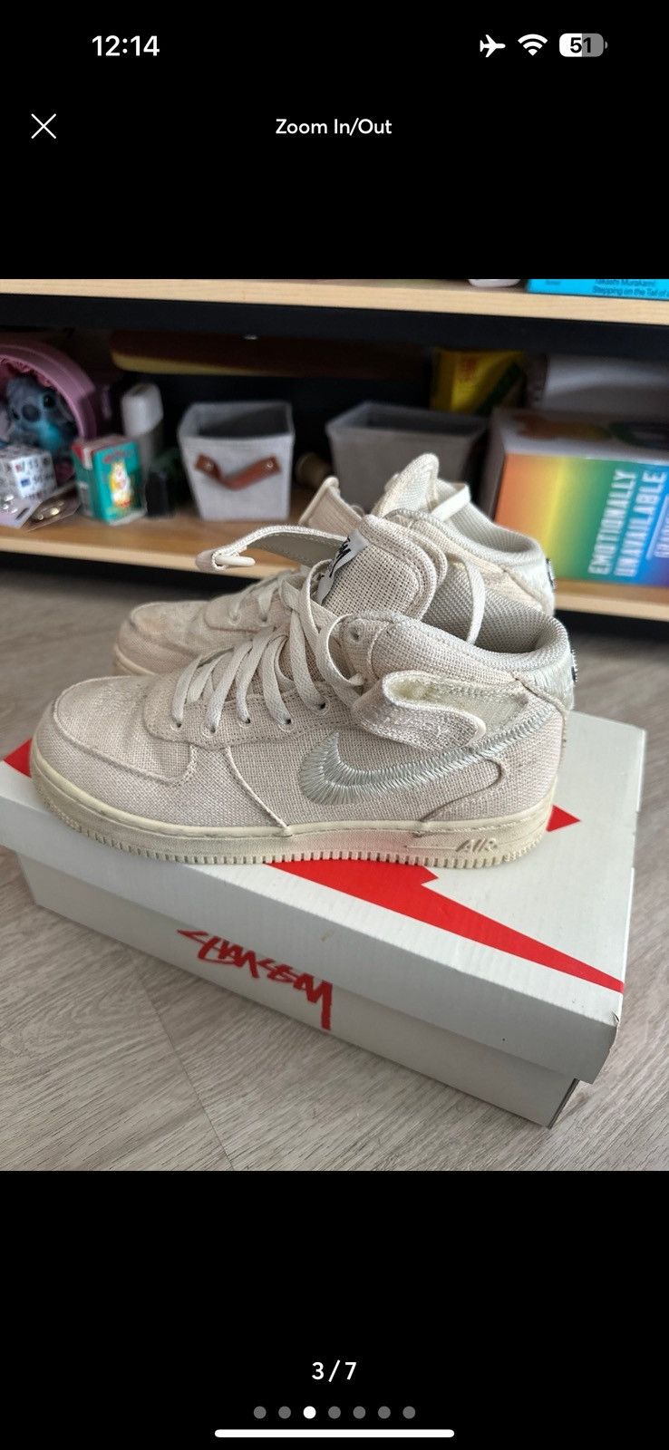 Nike Nike x Stussy Air Force 1 mid Fossil Size US 7 / IT 37 - 3 Thumbnail
