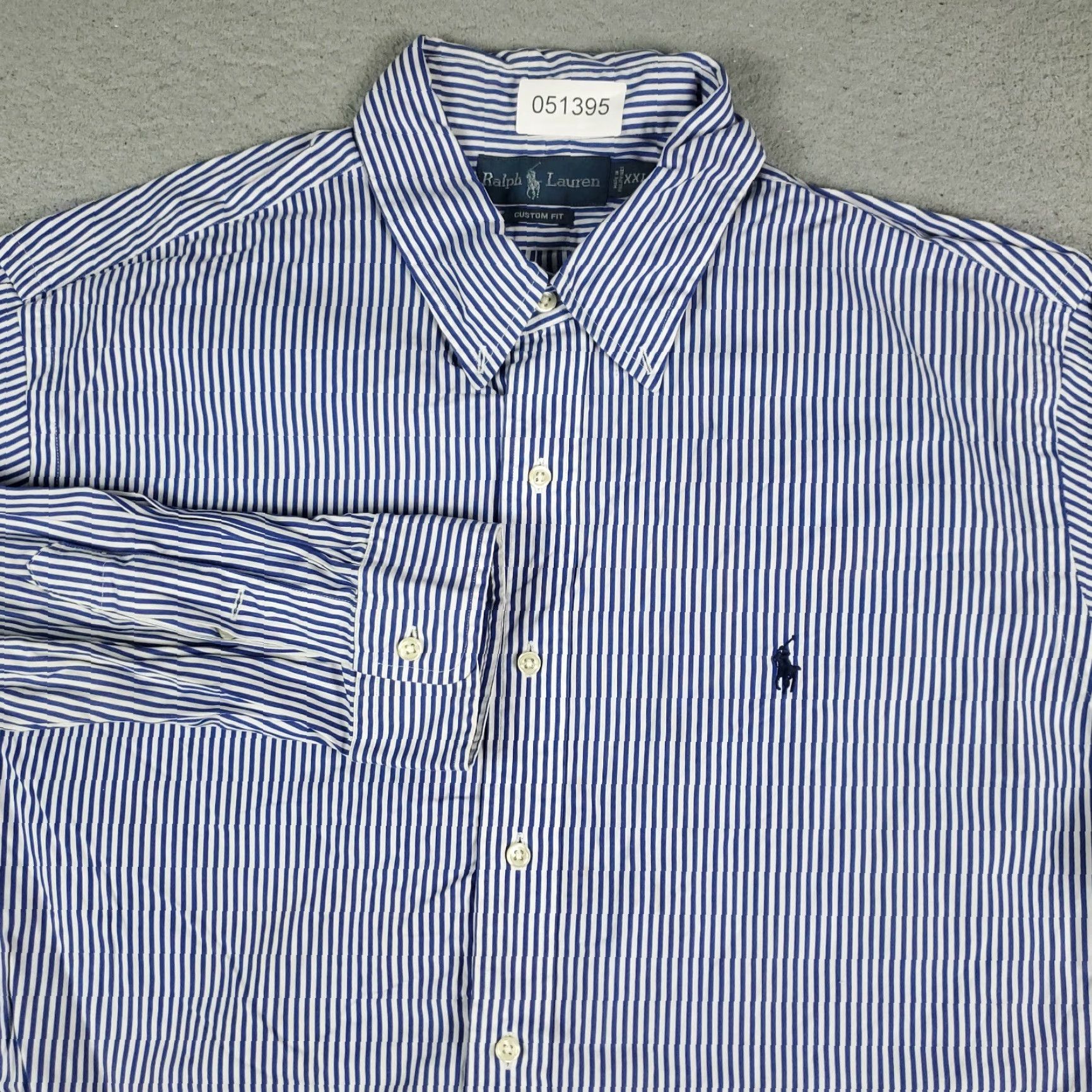 Ralph Lauren Ralph Lauren Shirt Mens 2XL Blue Striped Pony Classic Button-Up Long Sleeve Casual Workwear Size US XXL / EU 58 / 5 - 2 Thumbnail