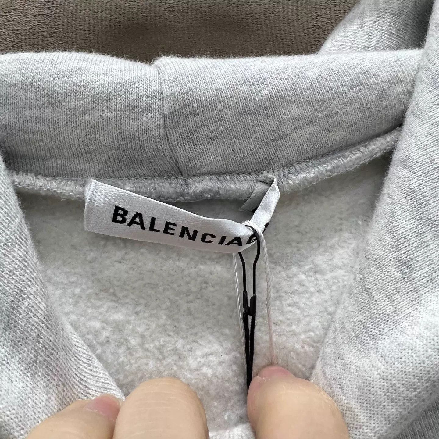 Balenciaga Balenciaga Light Gray Back Logo Hoodie M Size US M / EU 48-50 / 2 - 3 Thumbnail