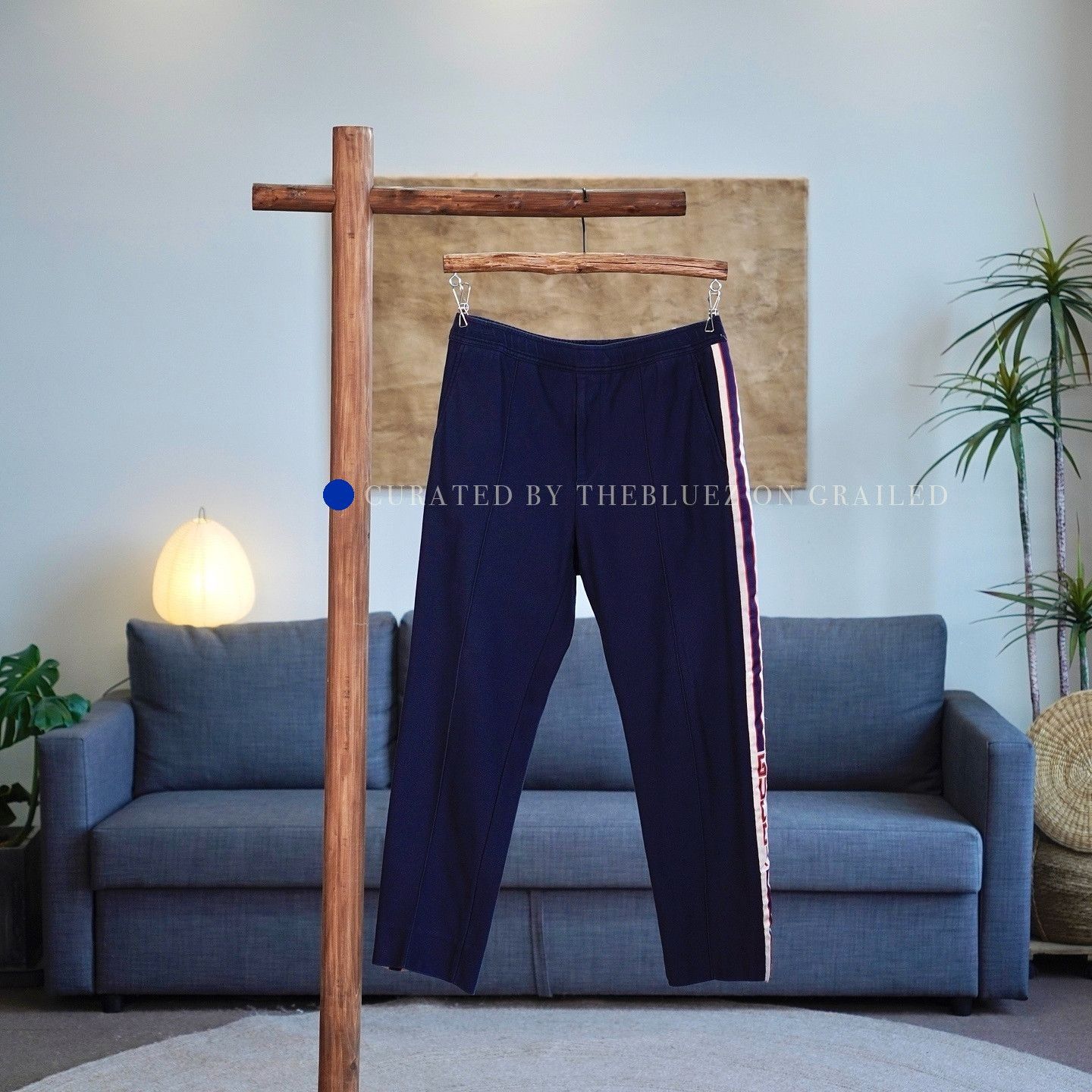 Gucci Blue Side Stripe Joggers, Size 30 Size US 30 / EU 46 - 1 Thumbnail