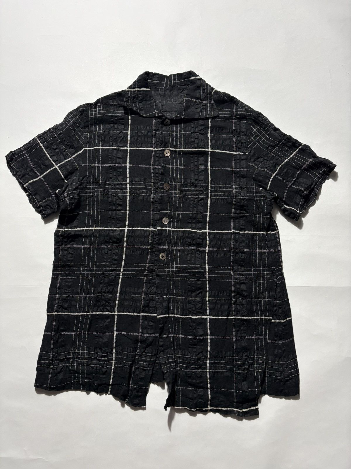 Japanese Brand POUR DEUX WRINKLED AVANT GARDE POLO BUTTON UP SHIRT Size US M / EU 48-50 / 2 - 1 Thumbnail
