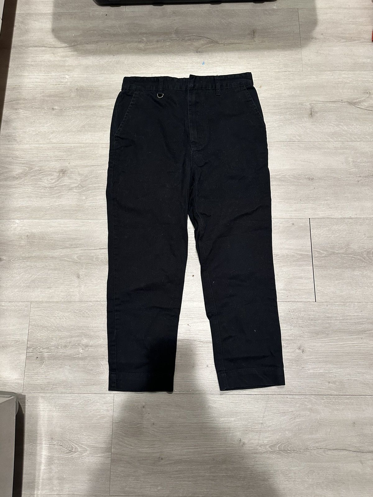 image of Ksubi Black Cropped Chinos Size 32, Men's