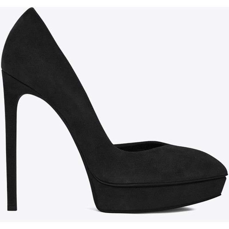 Yves Saint Laurent Saint Laurent Black Suede Janis 105 D'Orsay Pumps sz. 39 EU Size US 9 / IT 39 - 1 Thumbnail