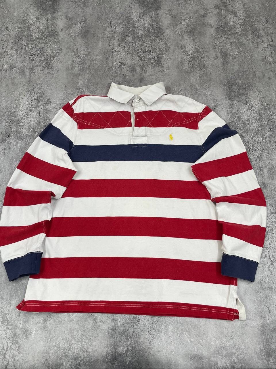 Polo Ralph Lauren Polo Ralph Lauren Men Rugby Shirt Custom Fit Striped Size US L / EU 52-54 / 3 - 1 Thumbnail