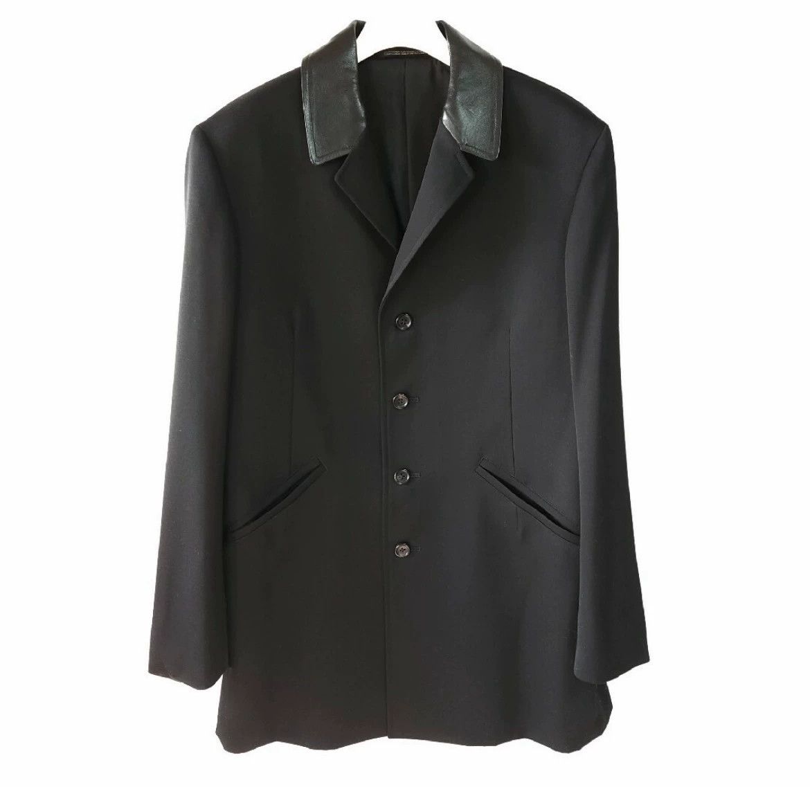Yohji Yamamoto 2003Aw Sheepskin Collar Wool Coat -DMC