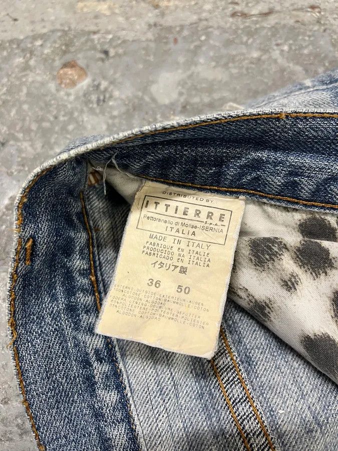 Just Cavalli SS2007 Cavalli Blue Distressed Tiger Denim Jeans Size US 32 / EU 48 - 13 Thumbnail