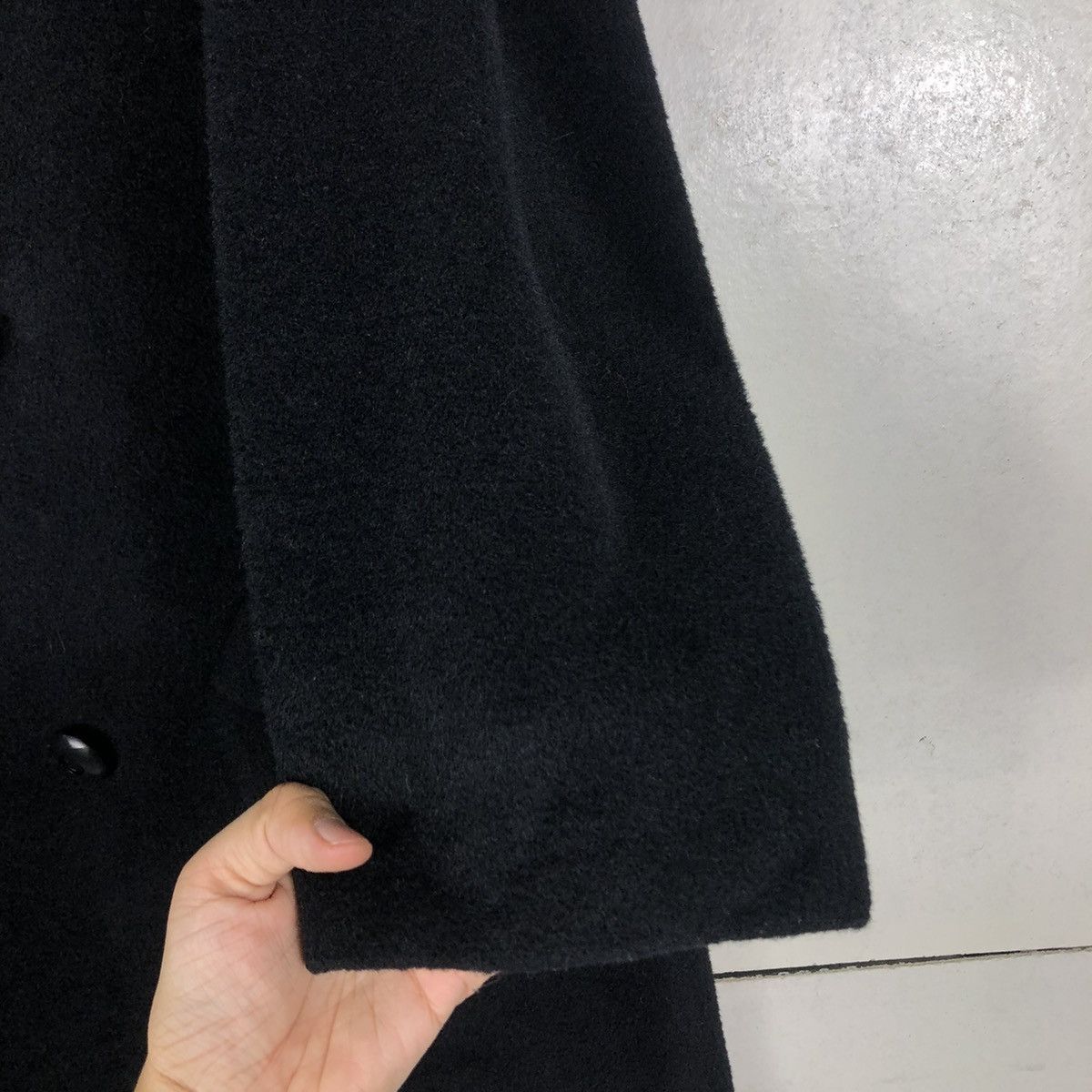 Designer × Givenchy × Vintage 📌RICH BLACK DOUBLE COLLAR WOOL LONG JACKET GIVENCHY Size US M / EU 48-50 / 2 - 16 Thumbnail