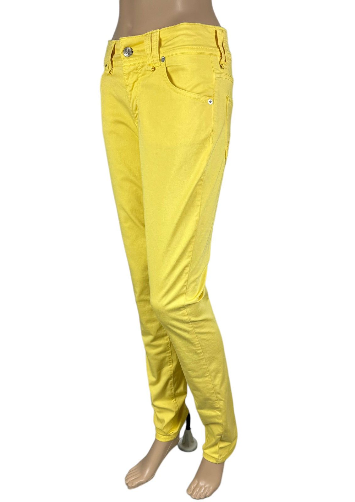 image of New Galliano Yellow Jeans Cotton Womens Size 26/40