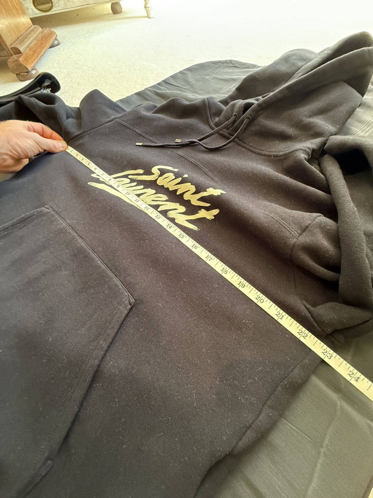 Saint Laurent Paris $1150 🤑 Saint Laurent 50’s signature logo hoodie black L Size US L / EU 52-54 / 3 - 4 Thumbnail