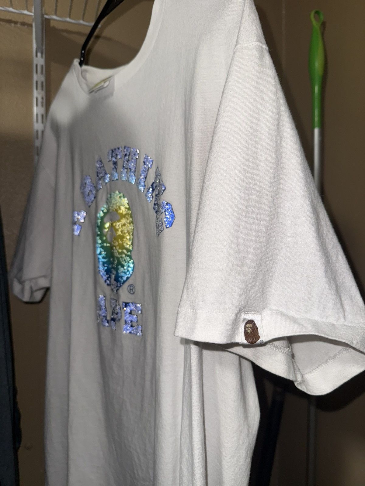 Bape × Swarovski Rare bape reflectived beaded t shirt Size US XL / EU 56 / 4 - 8 Thumbnail