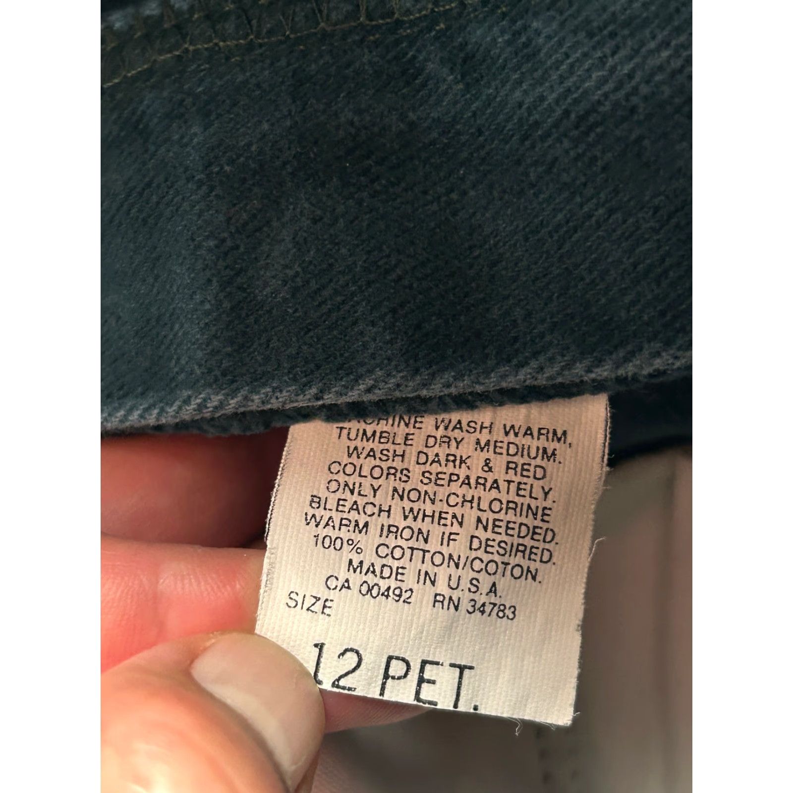 Lee VINTAGE Lee Jeans 12 Green Hi Rise Mom 80s 90s Made in USA Size 34" / US 12 / IT 48 - 6 Thumbnail