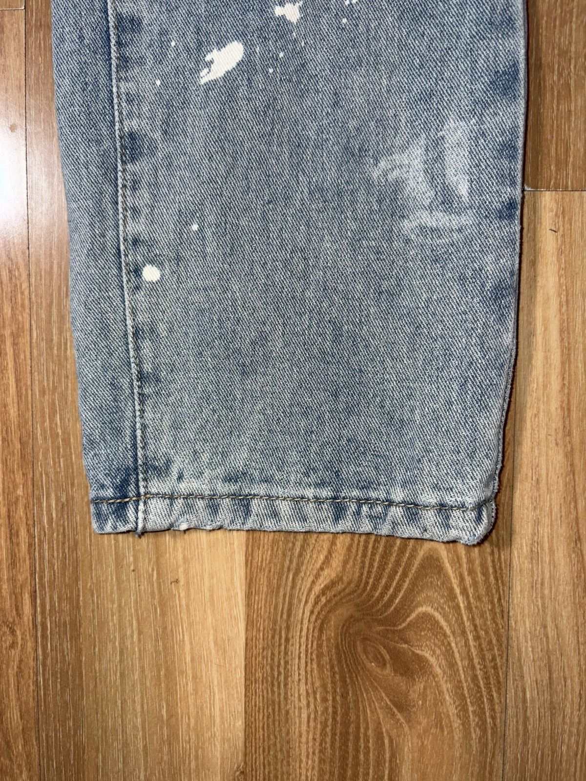 Japanese Brand Jeep Spirit Distressed Paint Splatter Jeans Y2K Streetwear Size US 30 / EU 46 - 5 Thumbnail