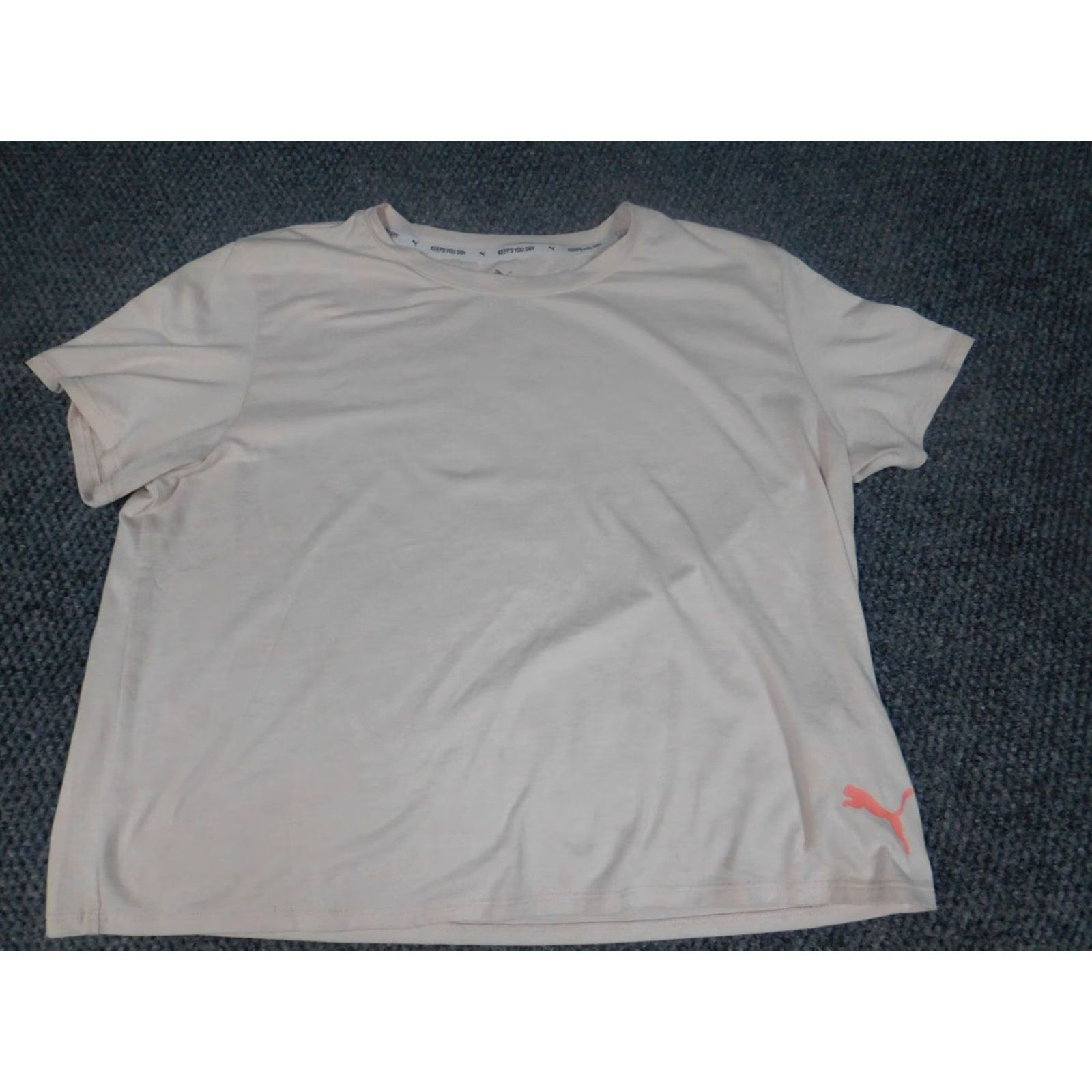 Puma PUMA Womens Shirt XL Pink Pullover Short Sleeve Crew Neck Stretch 100% Cotton Casual T-Shirt Regular Womens Size XL / US 12-14 / IT 48-50 - 3 Thumbnail