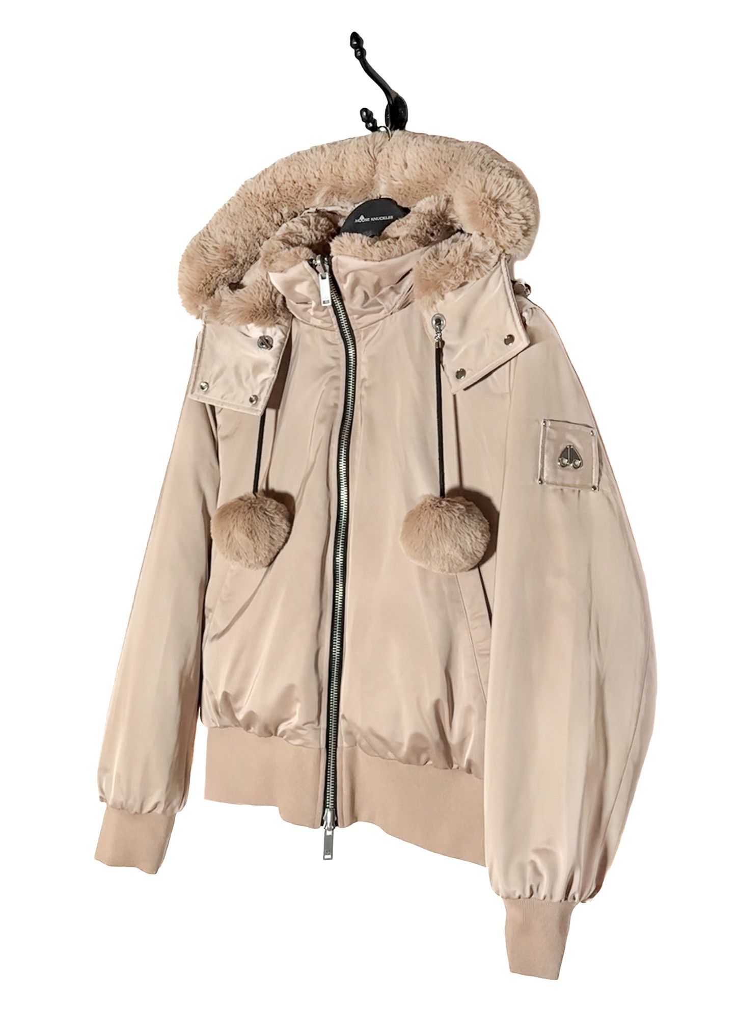 Moose Knuckles Moose Knuckles Beige Debbie Bunny Reversible Bomber Jacket Size L / US 10 / IT 46 - 2 Thumbnail