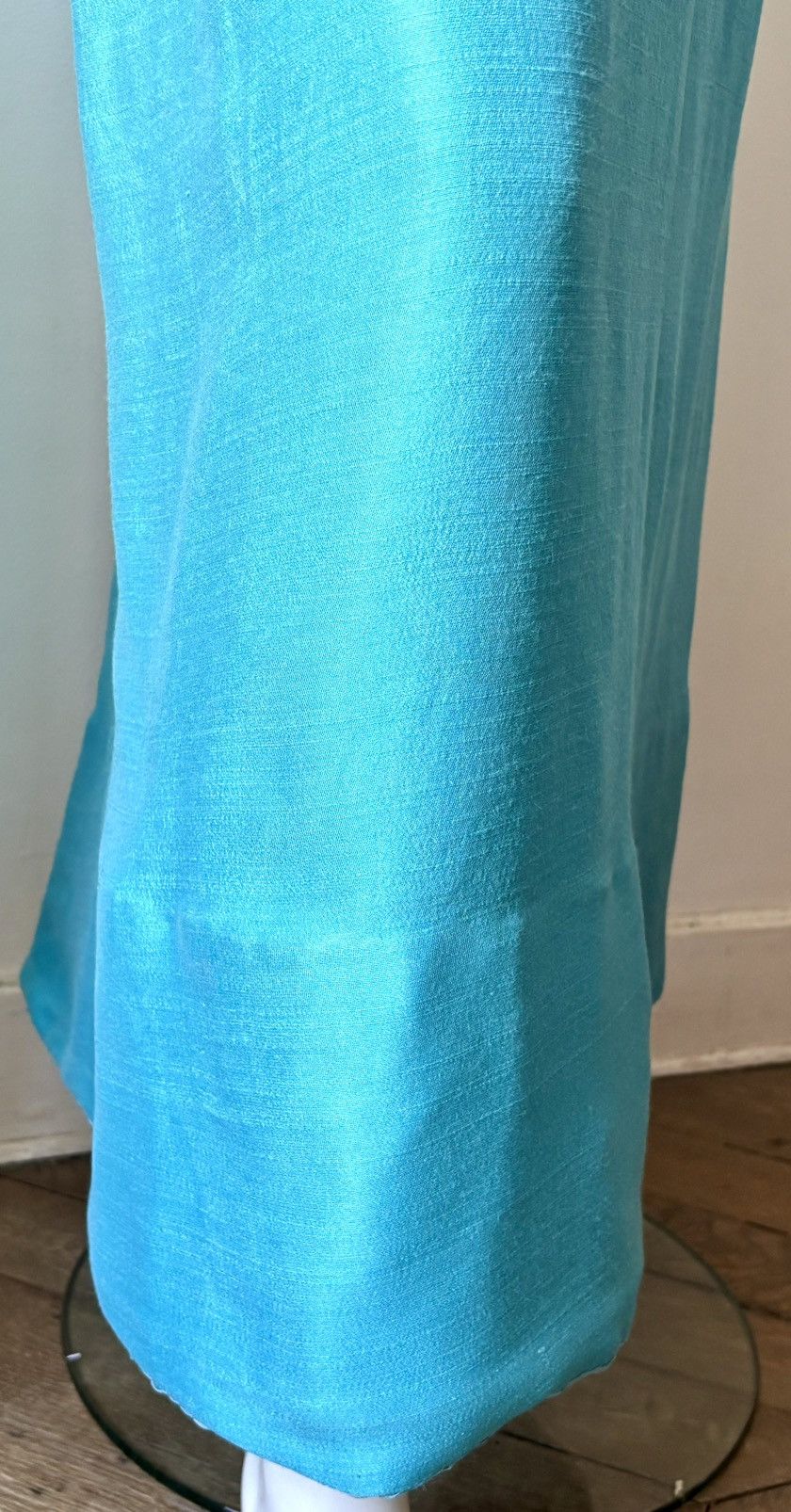 Other Asua blue Vintage Silk dress couture Size S / US 4 / IT 40 - 5 Thumbnail