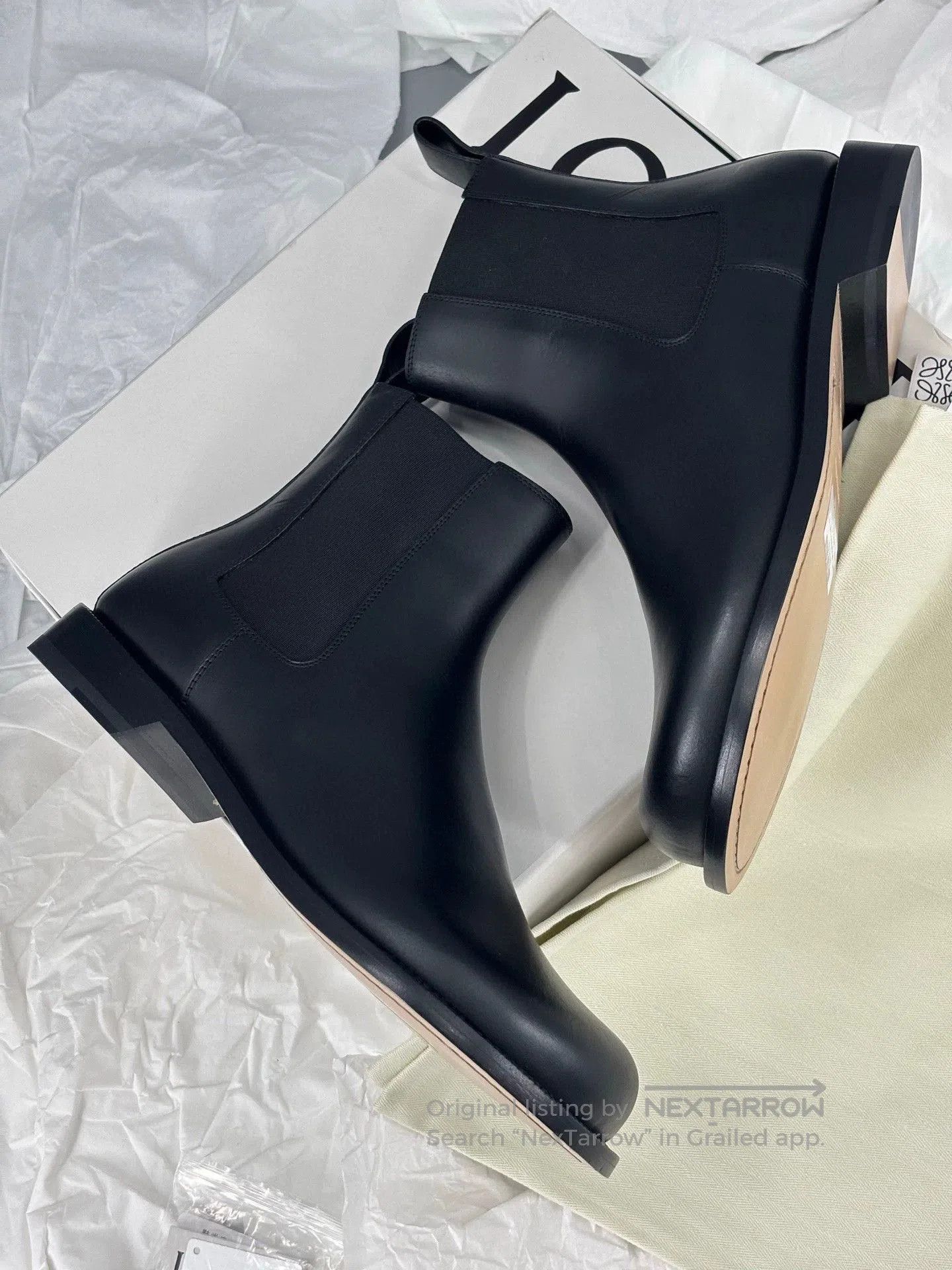 Loewe black leather chelsea boots for men. Size US 9 / EU 42 - 3 Thumbnail