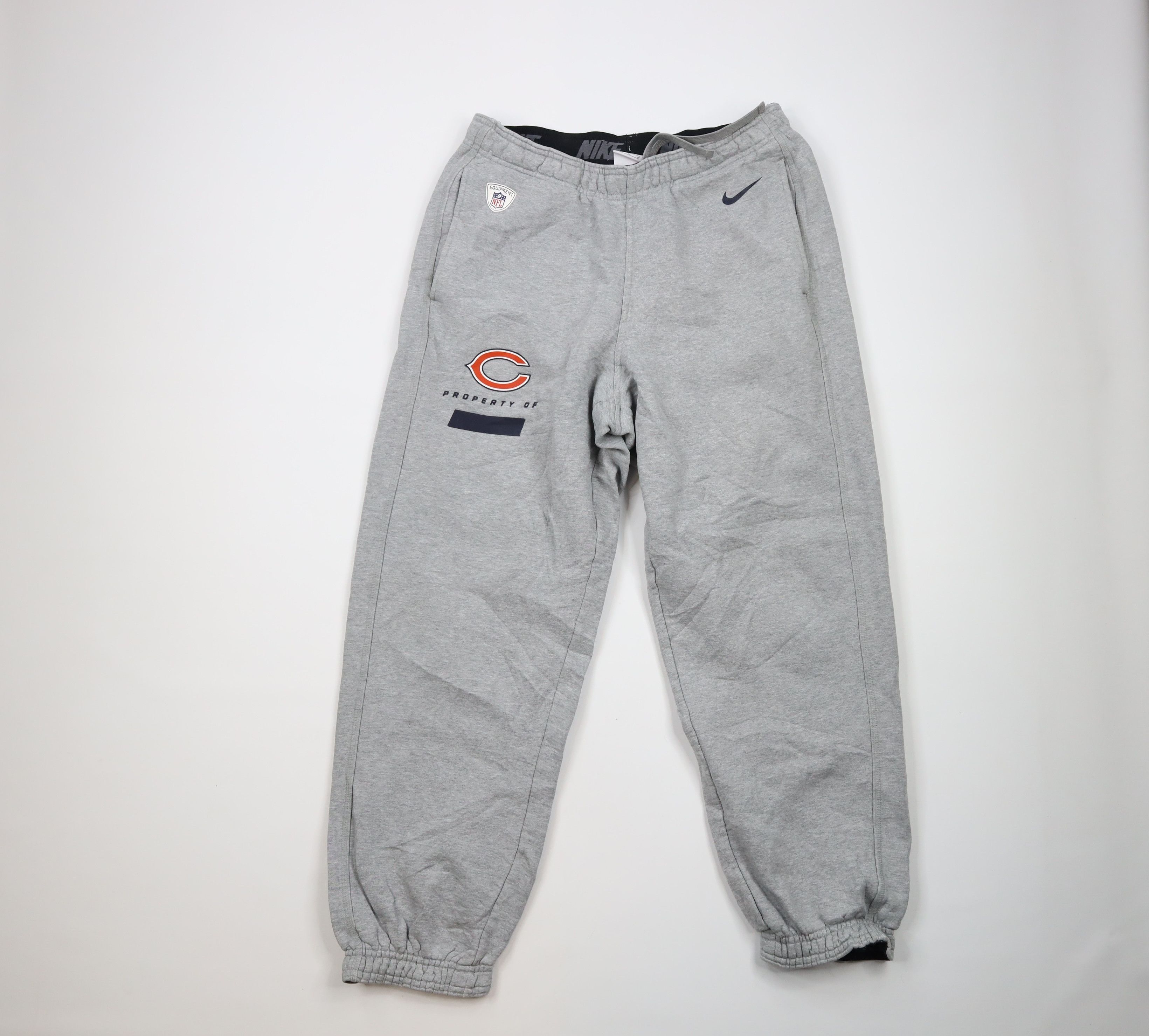 image of Nike Heavyweight Chicago Bears Football Sweatpants Joggers in Grey, Men's (Size 34)