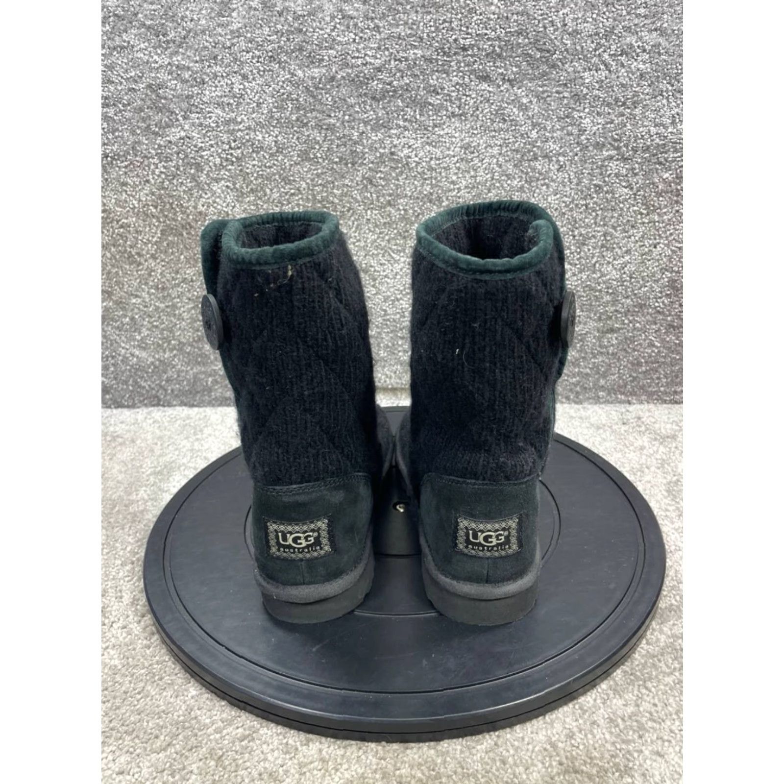 Ugg Ugg Boots Womens Size 8 Us Mountain Black Knit Quilted Mid-Calf Comfort Winter Snow Boot Size US 8 / IT 38 - 6 Thumbnail