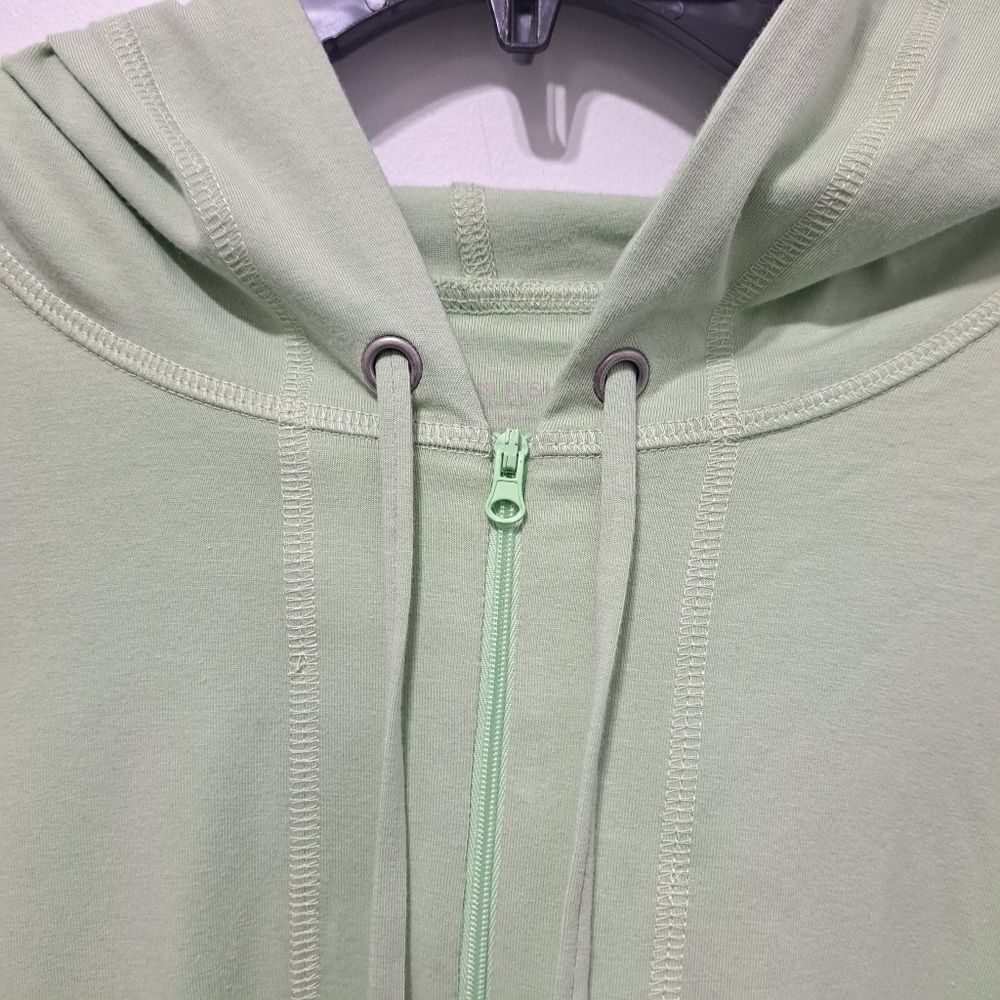 Eileen Fisher Eileen Fisher Organic Cotton Stretch Jersey 1/4 Zip Hooded Top Sweater Aloe 3X Size 4XL / US 24-26 - 12 Thumbnail